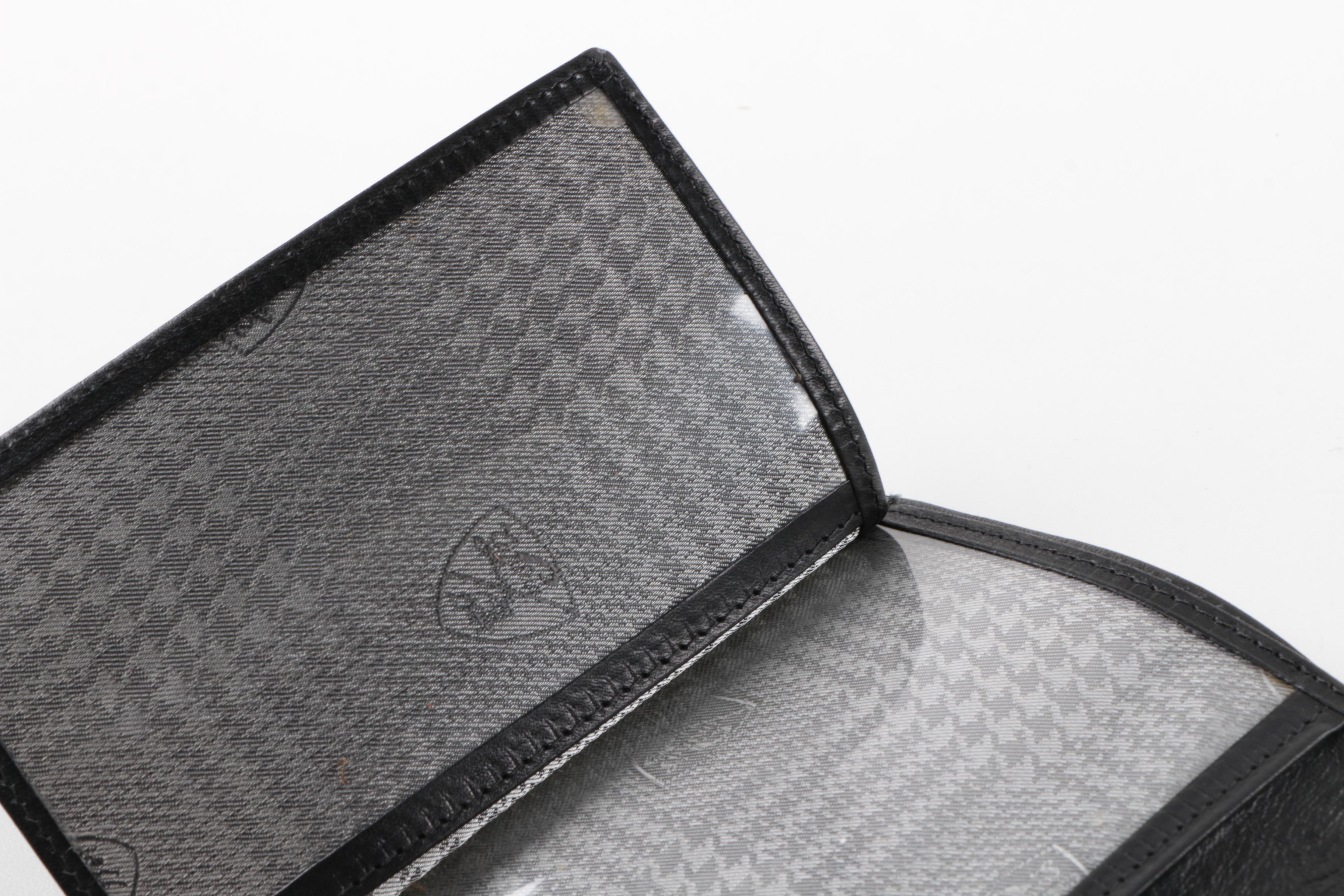 Men's Tonino Lamborghini Black Embossed Leather Wallets and Billfolds