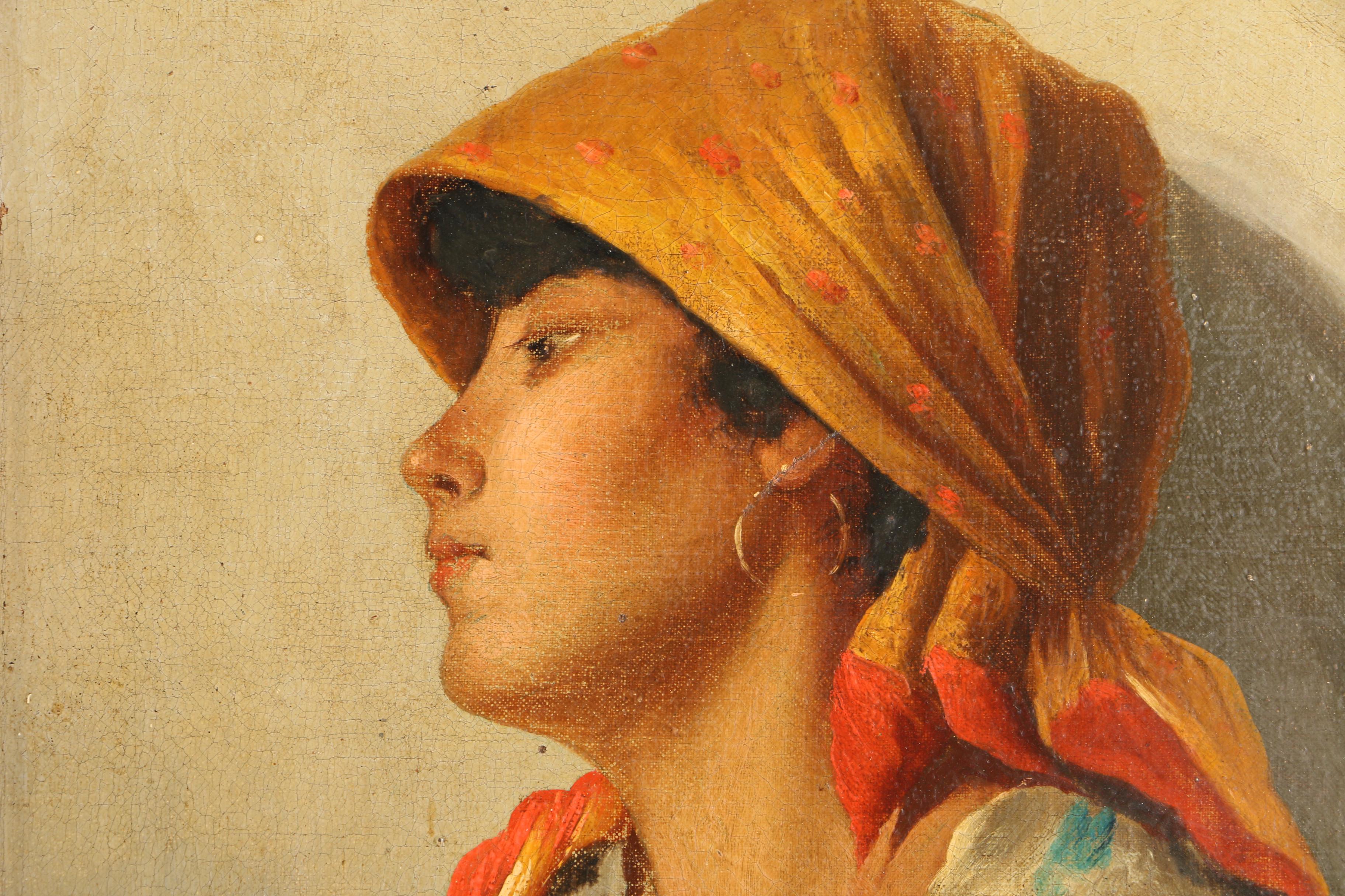 Two Oil Paintings on Canvas Board Including After Fasciotti's "Boy with Pipe"