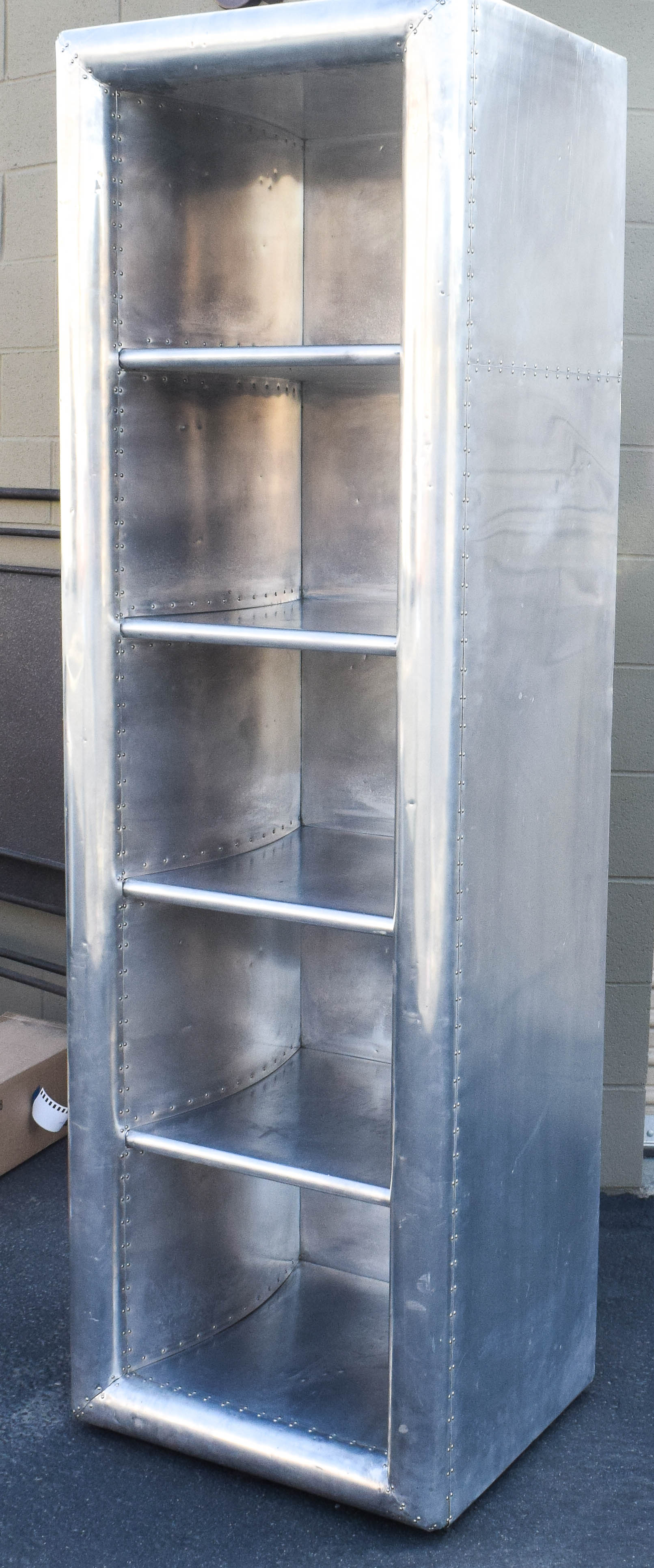 Restoration Hardware Metal-Clad Shelving Unit