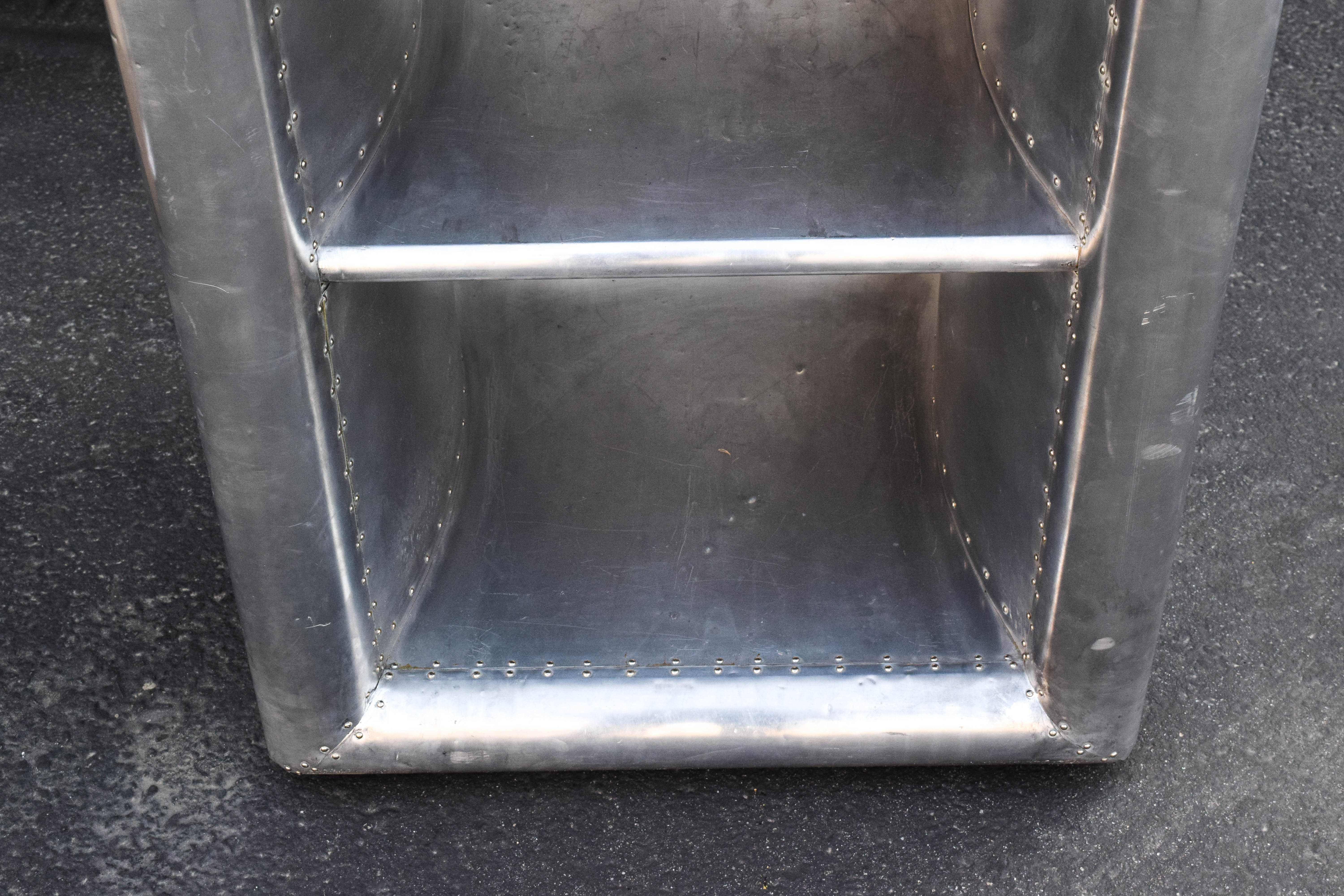 Restoration Hardware Metal-Clad Shelving Unit