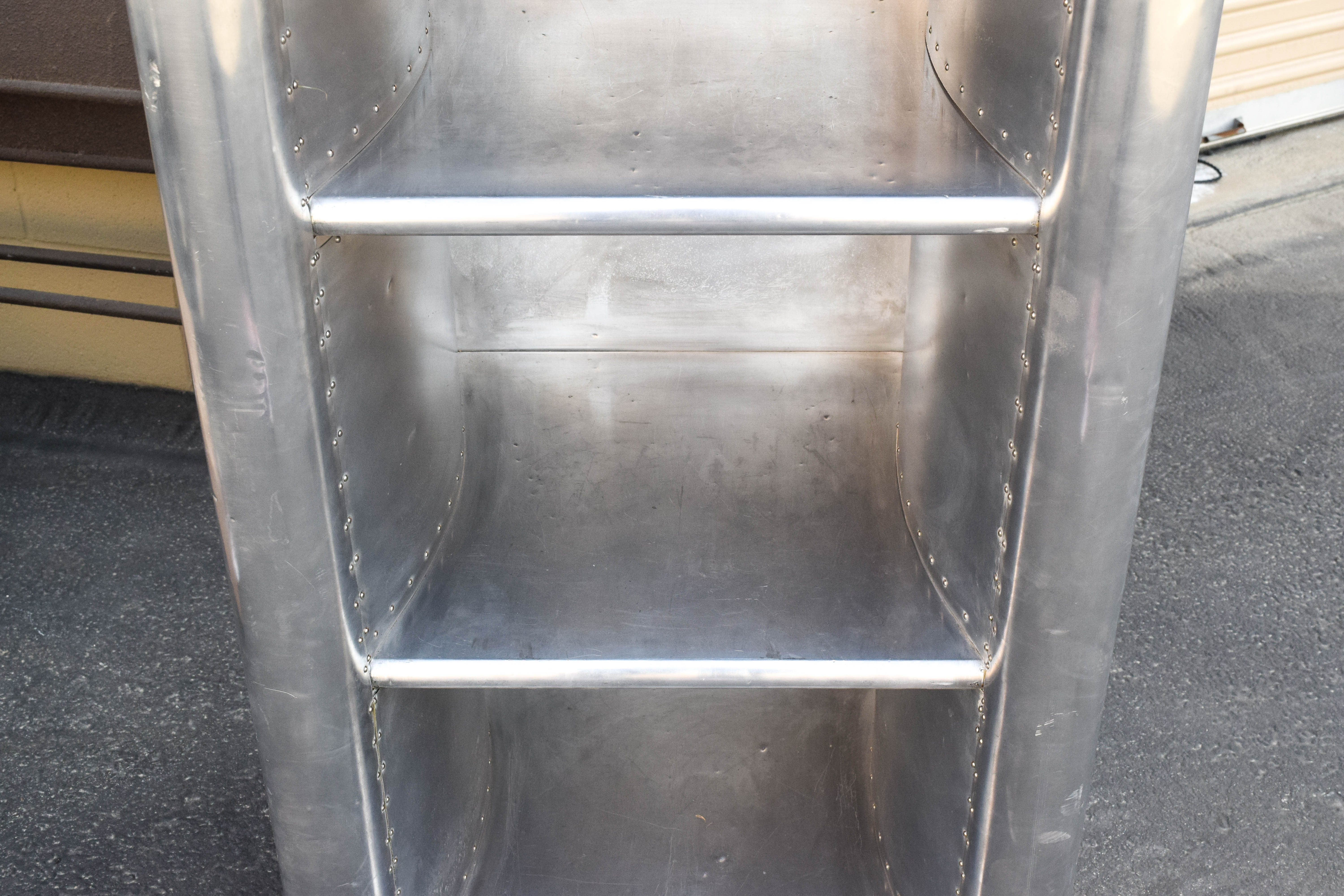 Restoration Hardware Metal-Clad Shelving Unit
