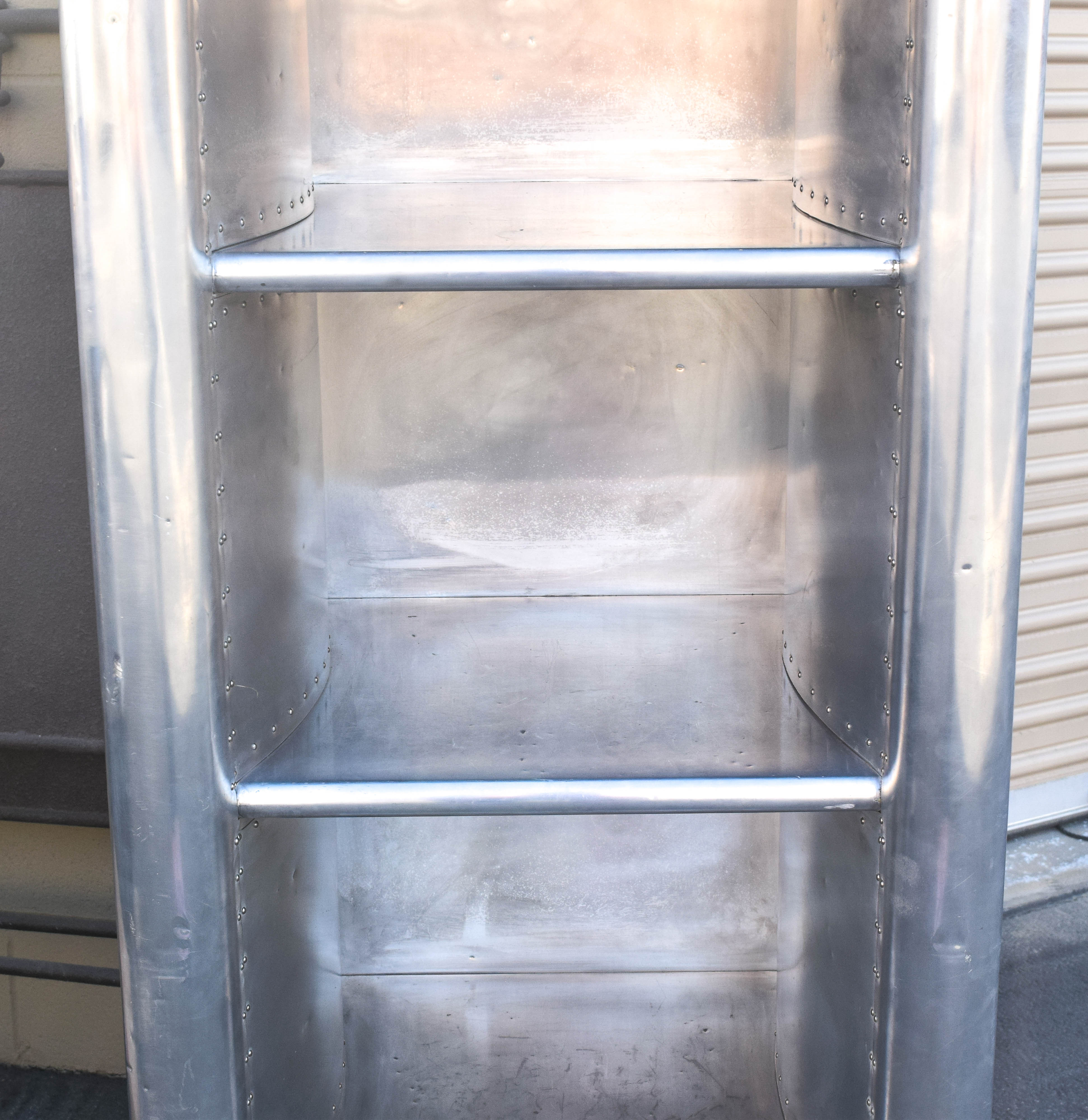 Restoration Hardware Metal-Clad Shelving Unit