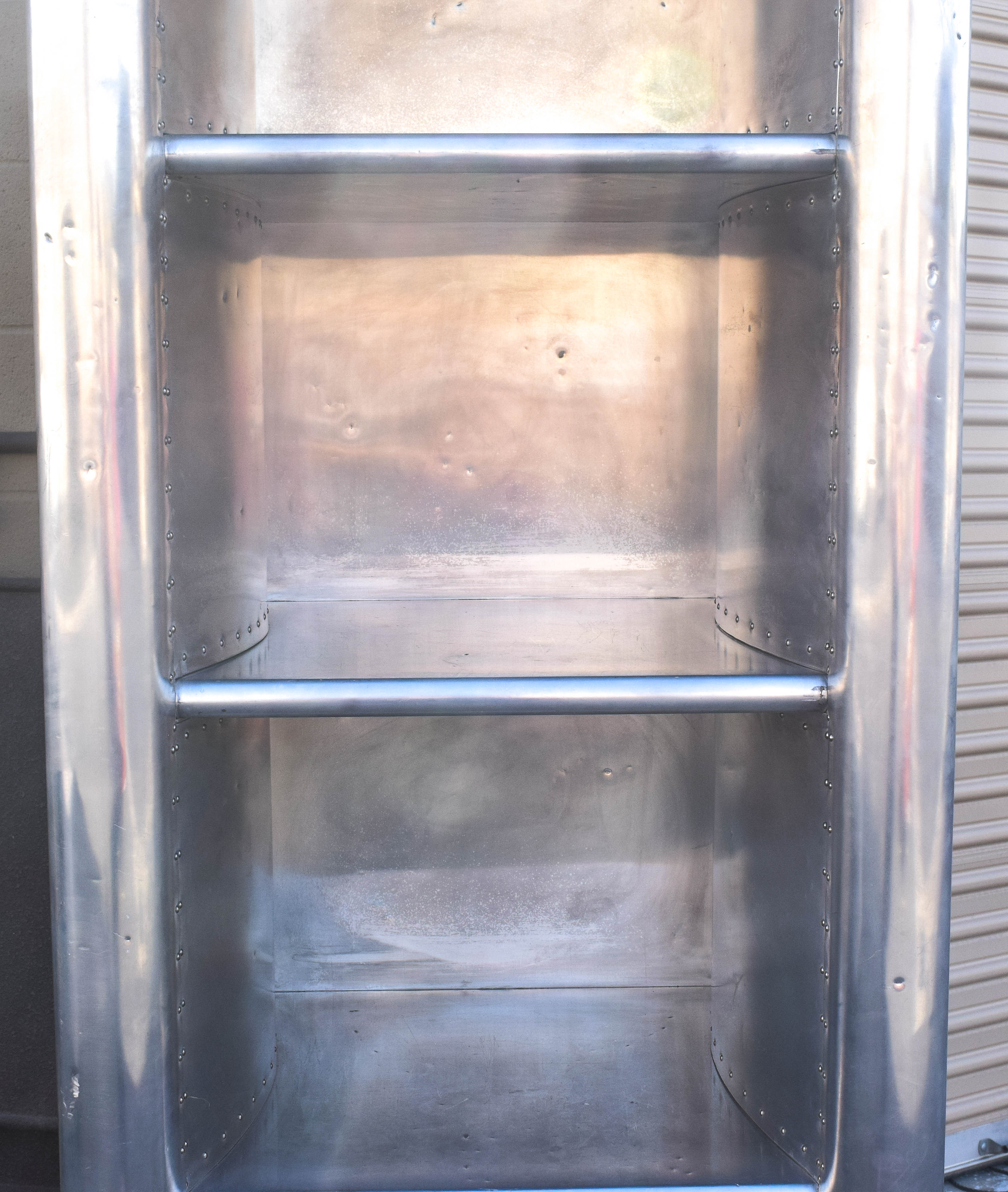 Restoration Hardware Metal-Clad Shelving Unit