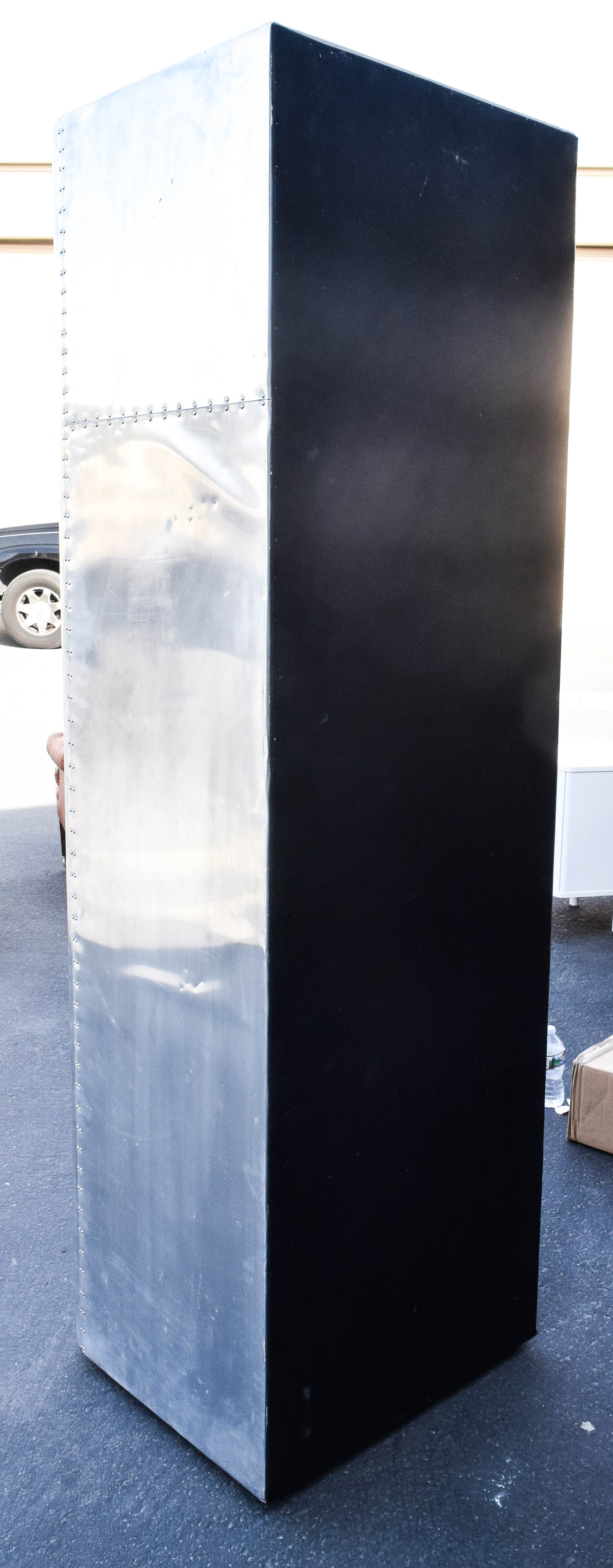 Restoration Hardware Metal-Clad Shelving Unit