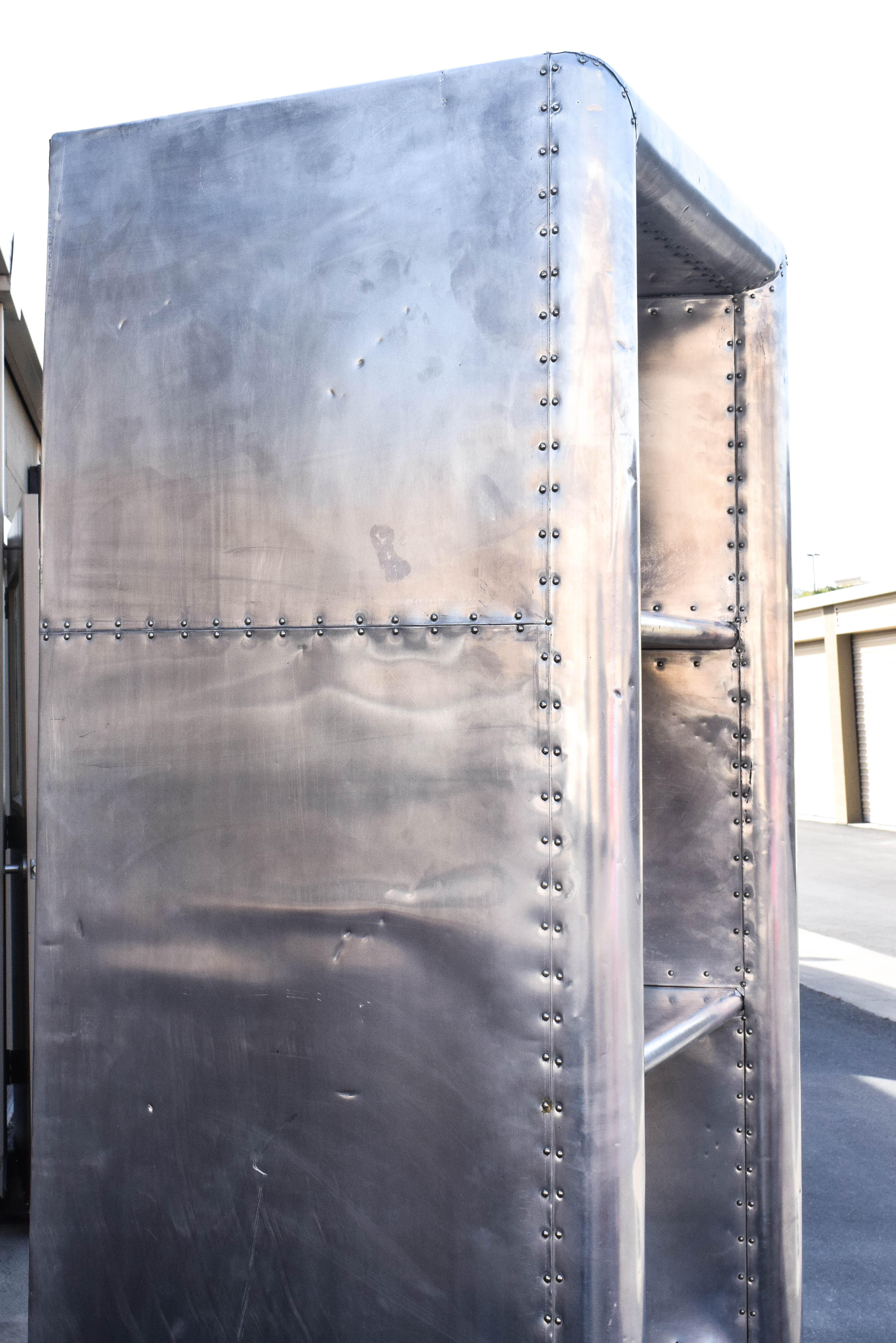 Restoration Hardware Metal-Clad Shelving Unit