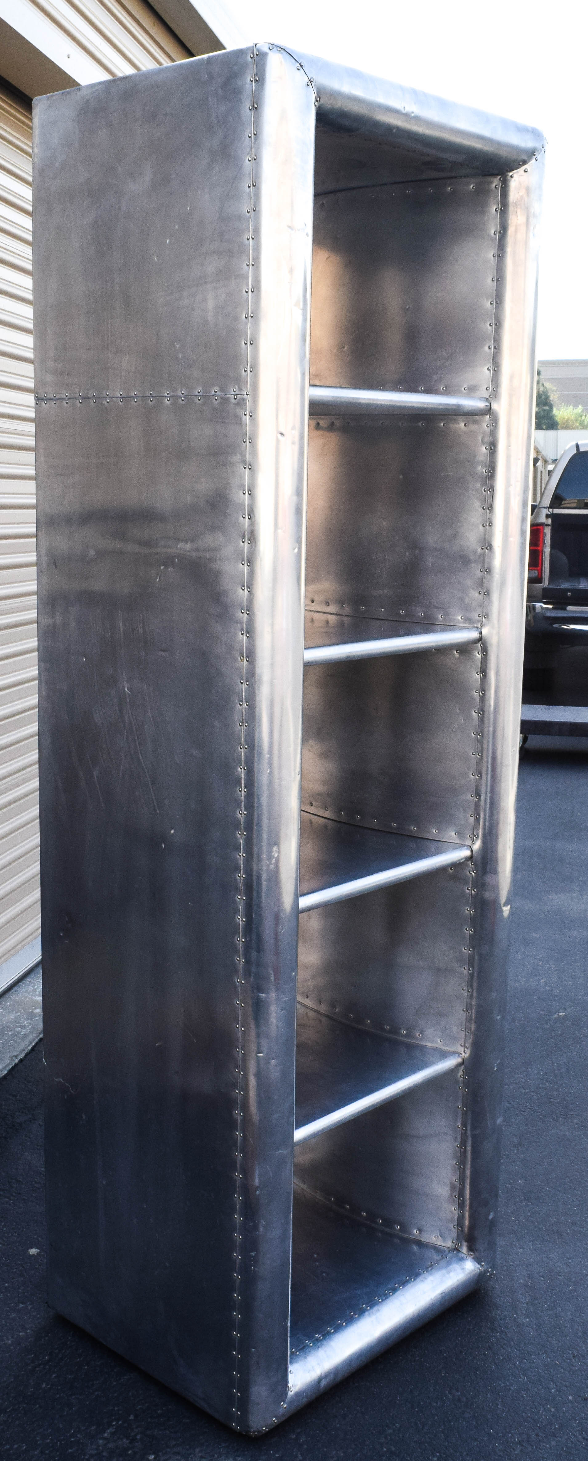 Restoration Hardware Metal-Clad Shelving Unit