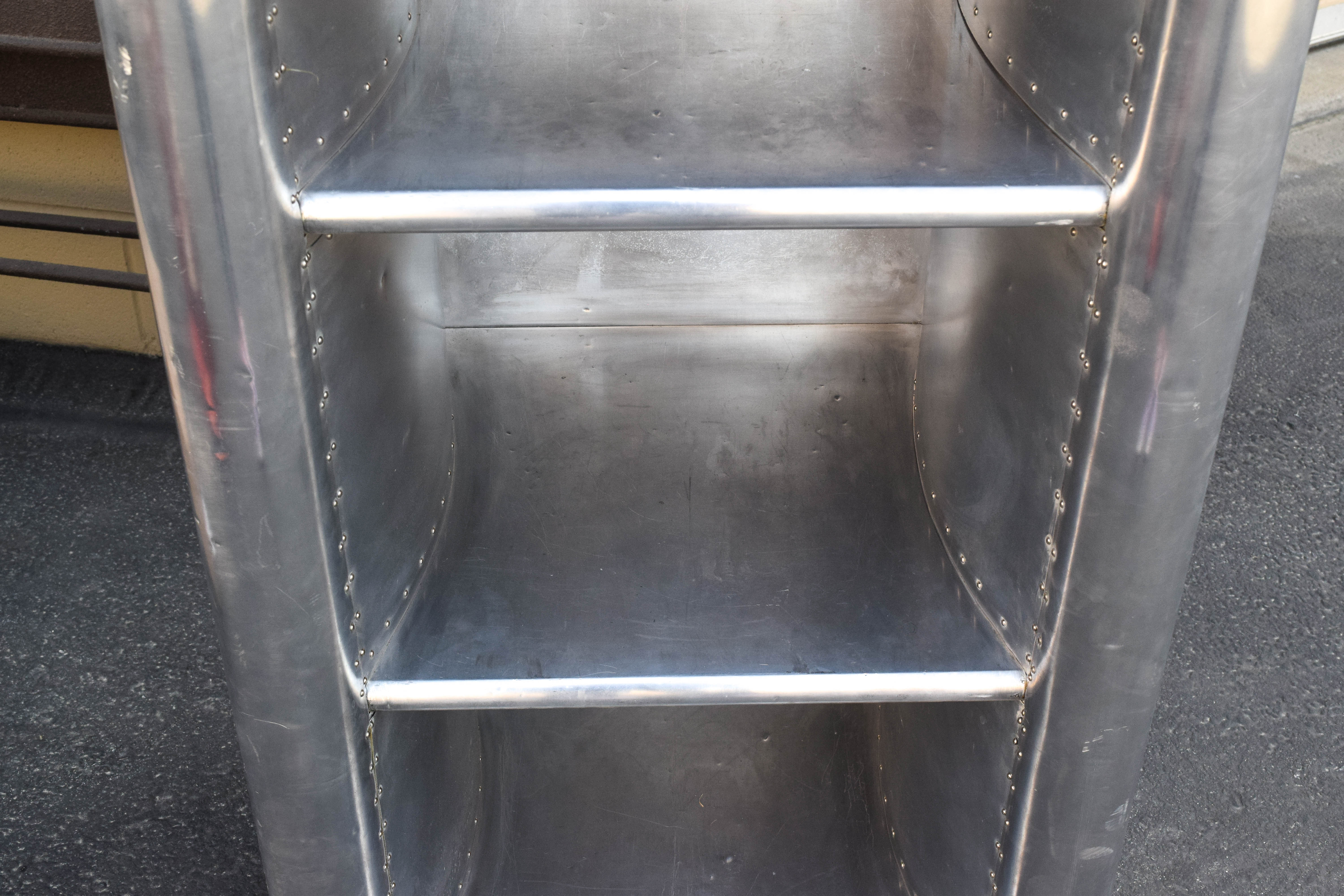 Restoration Hardware Metal-Clad Shelving Unit