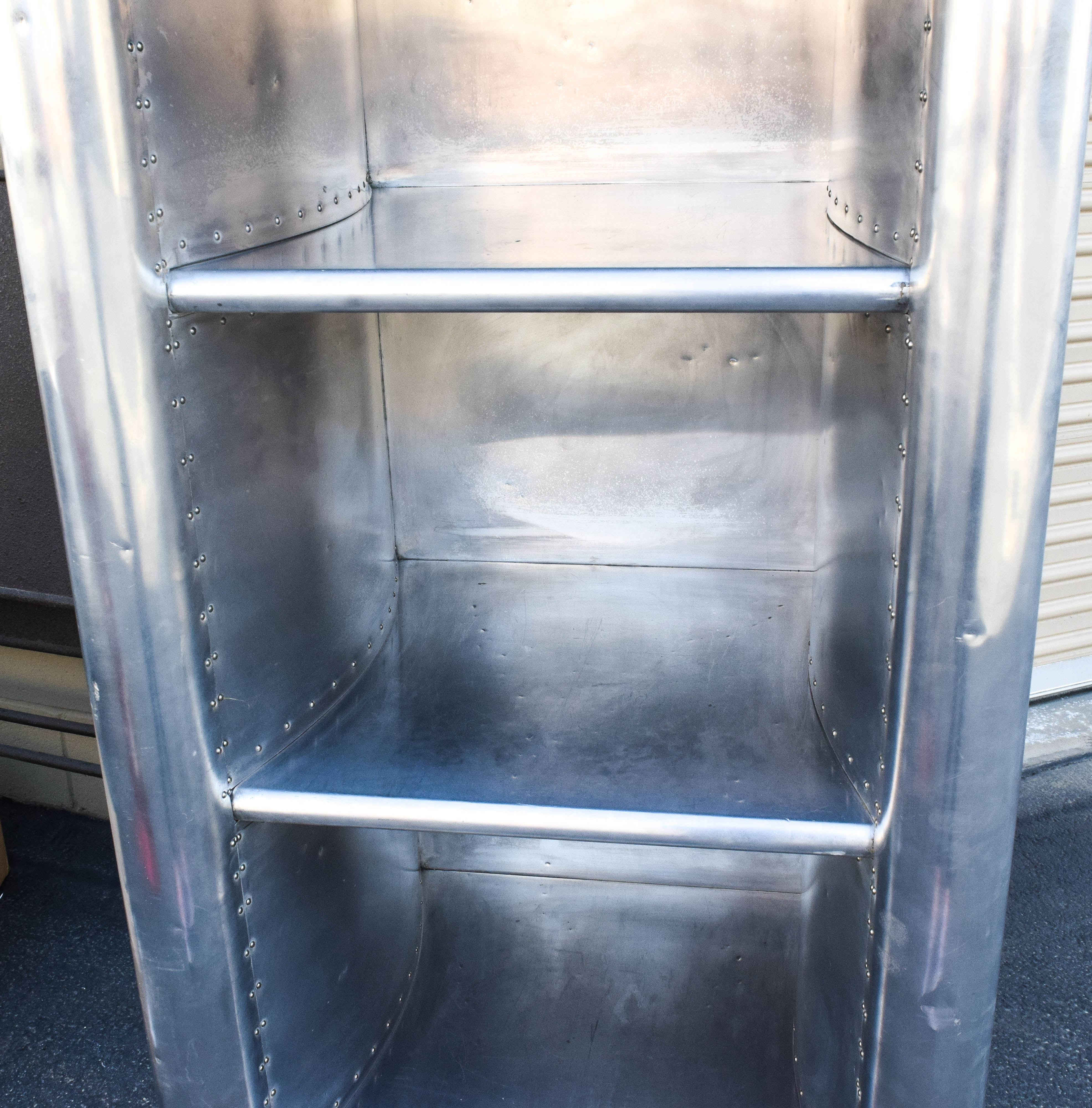 Restoration Hardware Metal-Clad Shelving Unit