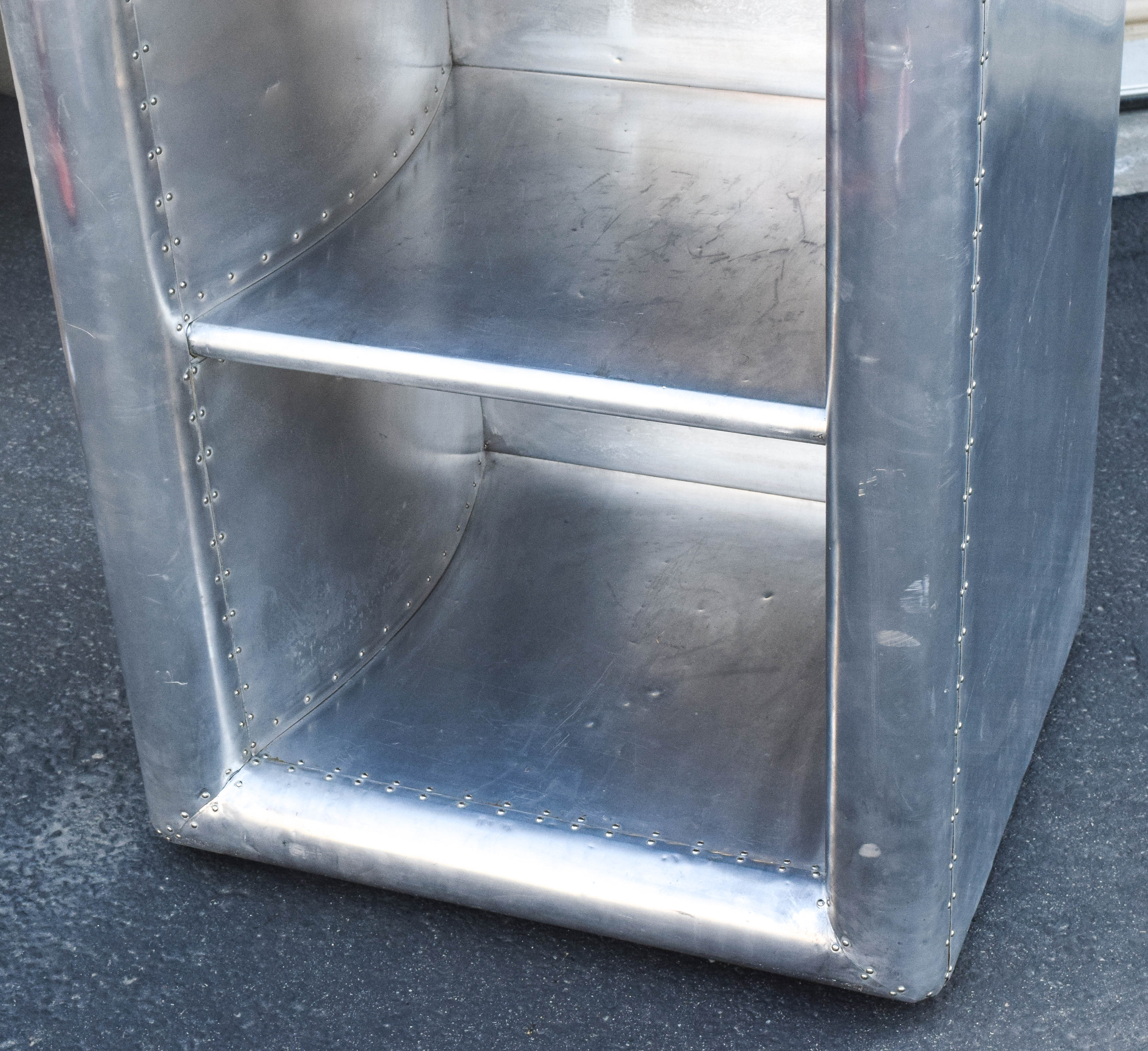 Restoration Hardware Metal-Clad Shelving Unit