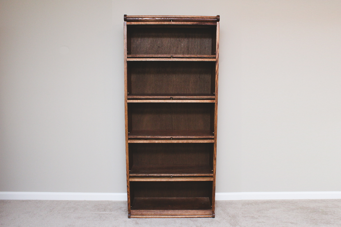 Vintage Wooden Barrister Bookcase