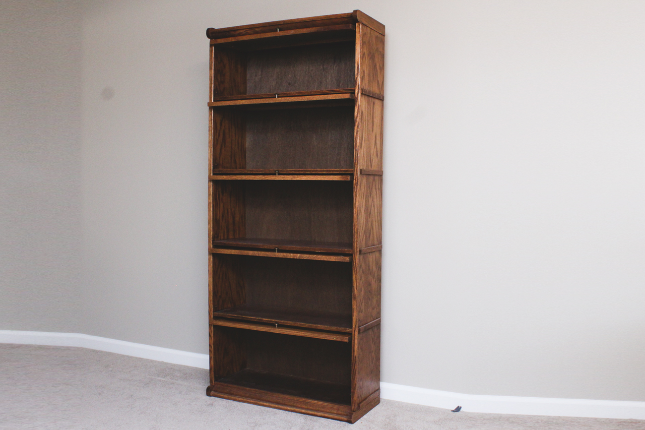 Vintage Wooden Barrister Bookcase