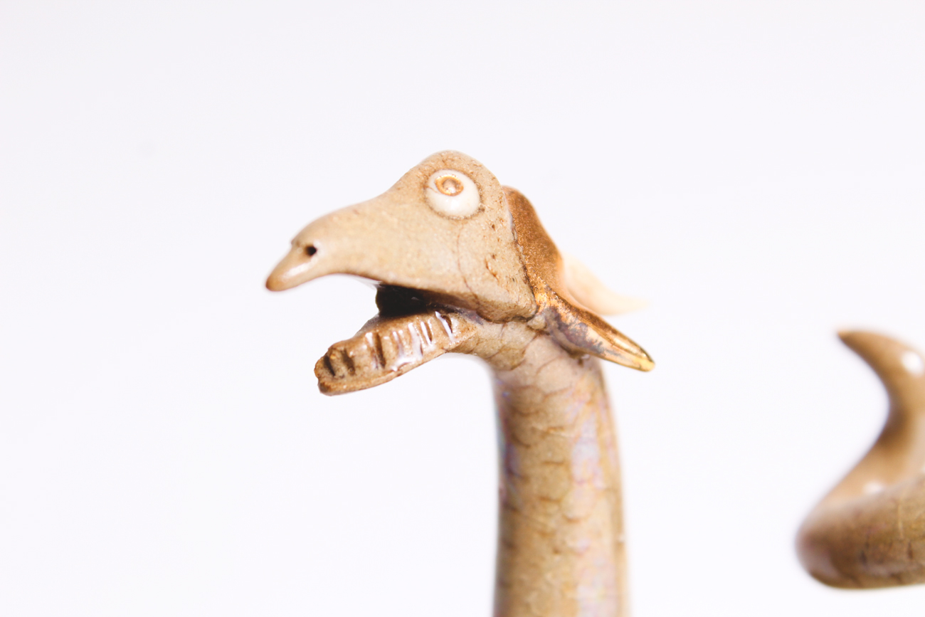 Hand Thrown Stoneware Lidded Dragon Jar