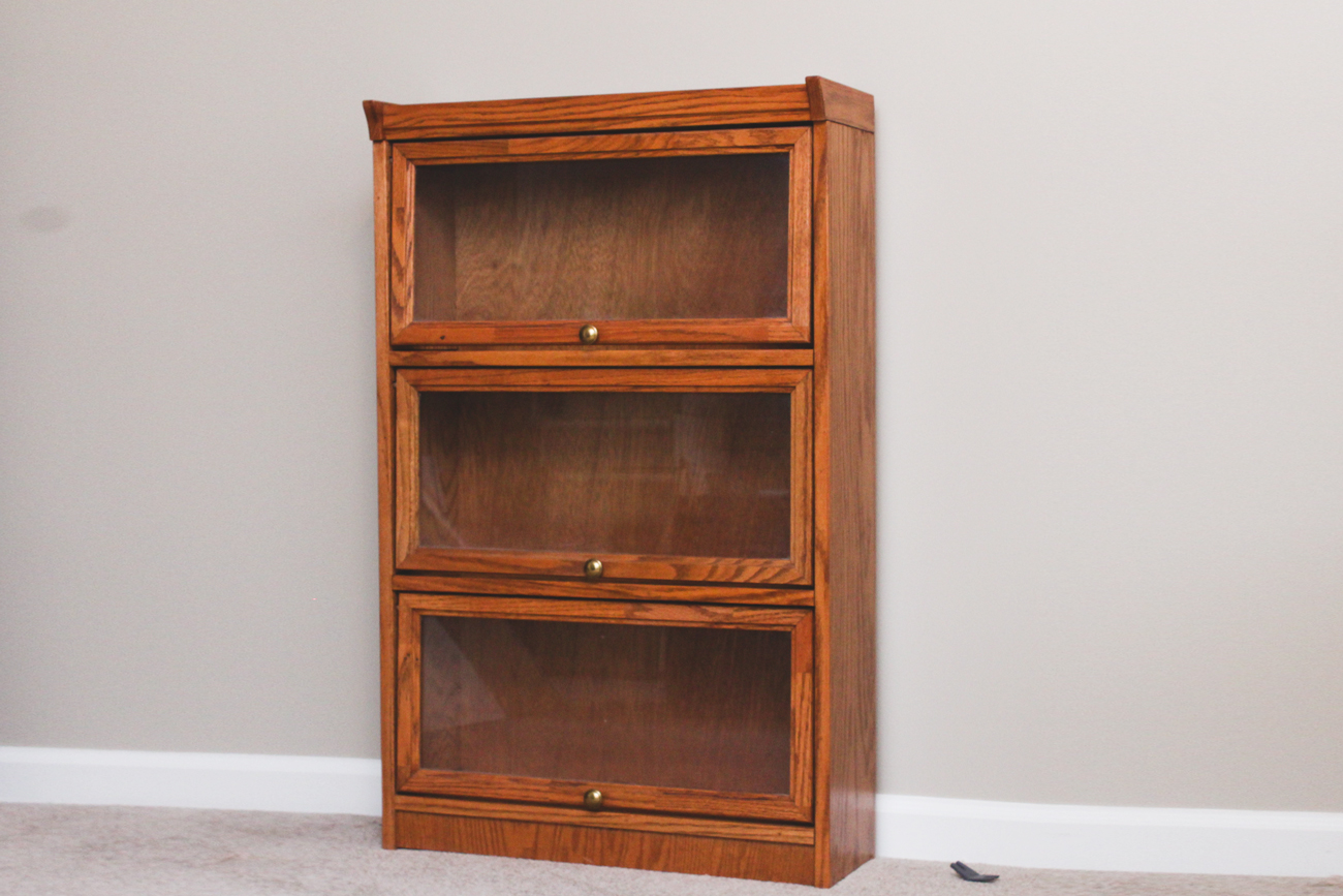 Vintage Wooden Barrister Bookcase