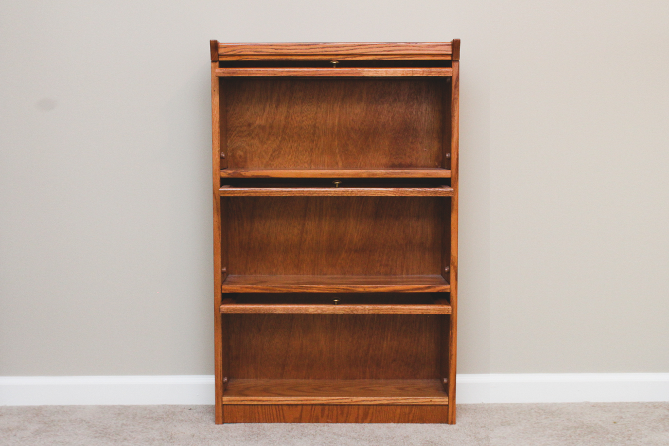 Vintage Wooden Barrister Bookcase