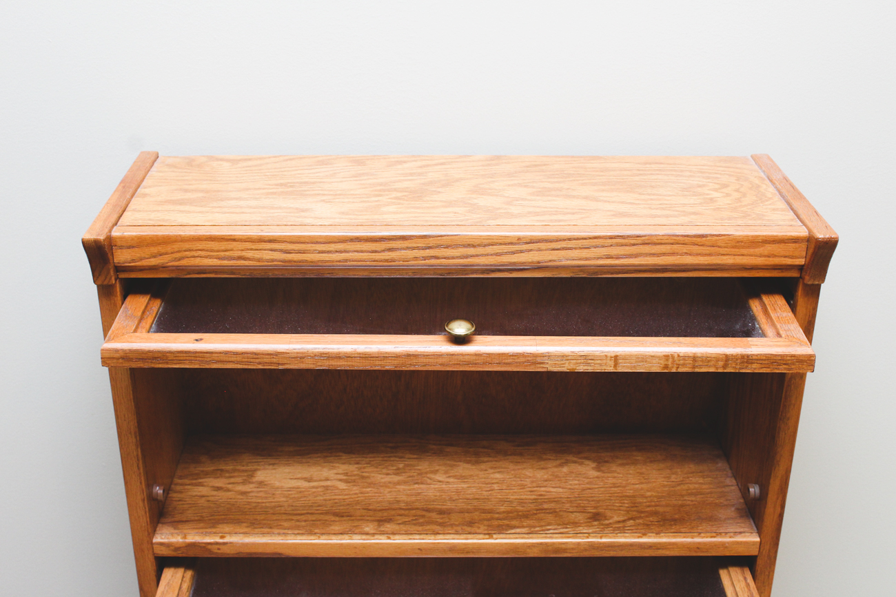 Vintage Wooden Barrister Bookcase