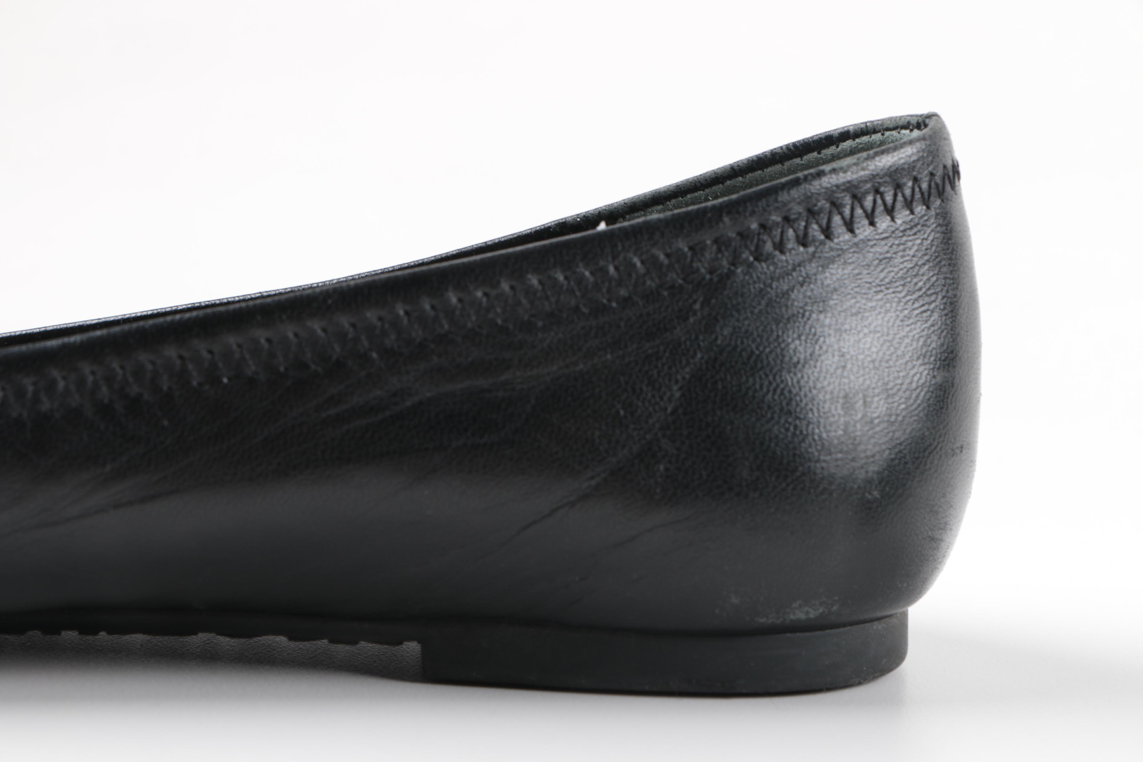 Tory Burch Black Leather Flats