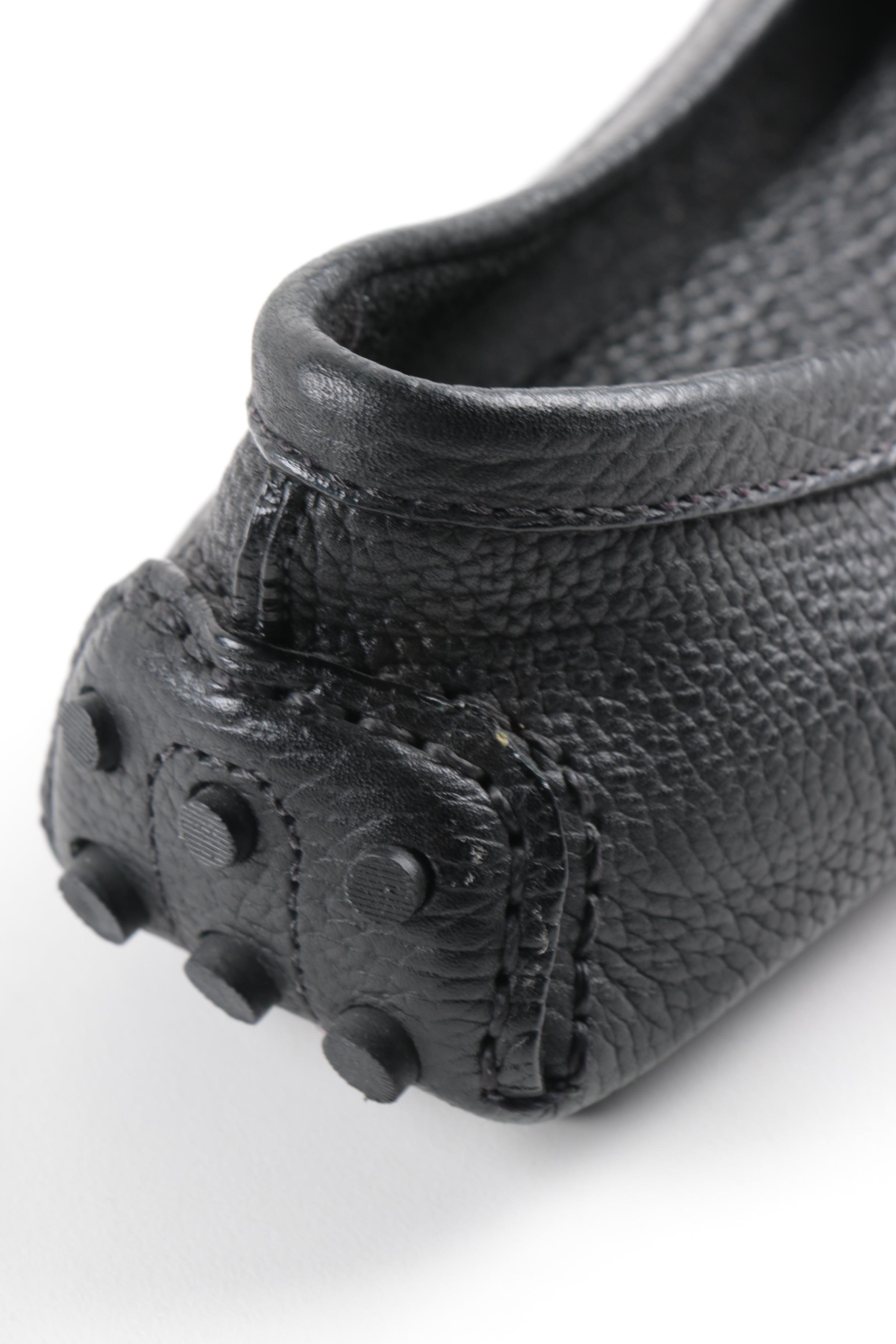 Tory Burch Black Leather Driving Moccasins