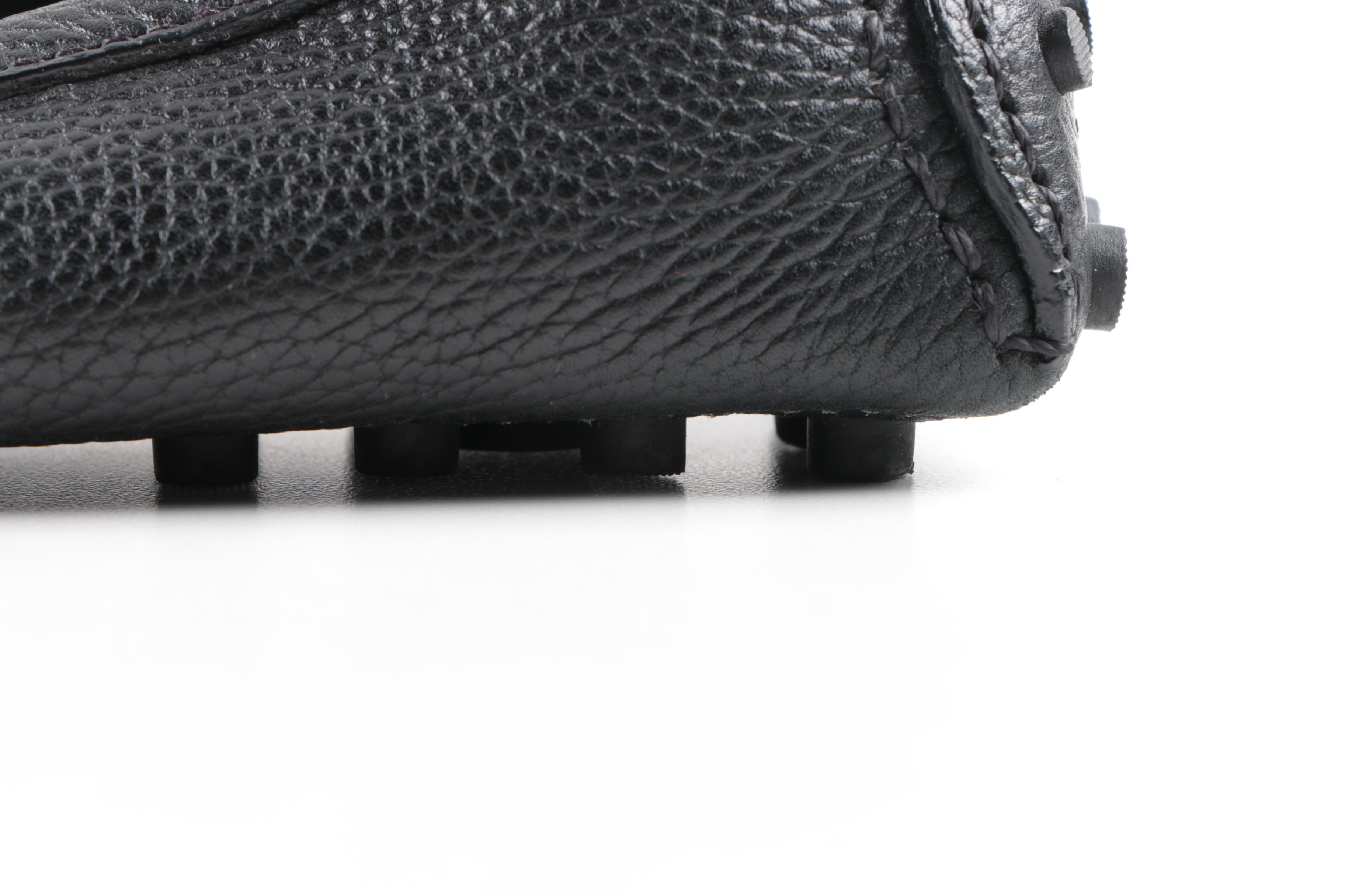 Tory Burch Black Leather Driving Moccasins