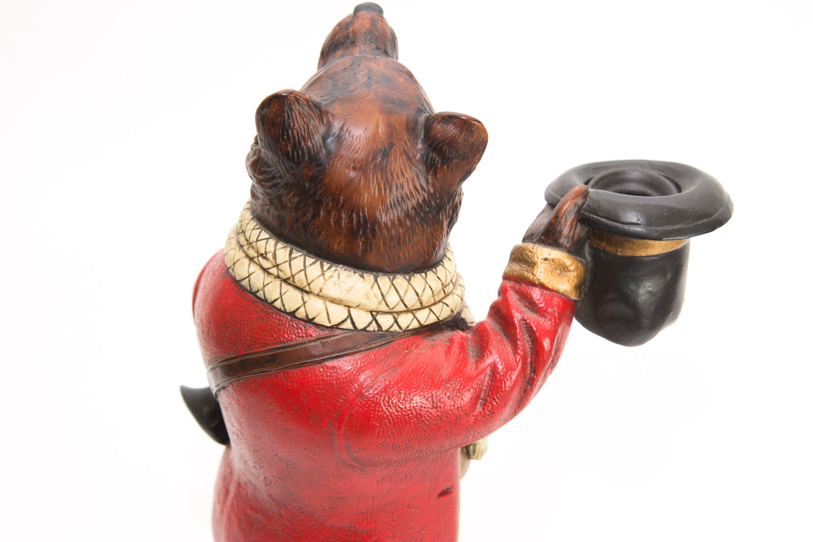 Vintage Bill Huebbe Fox & Bear Candle Holders