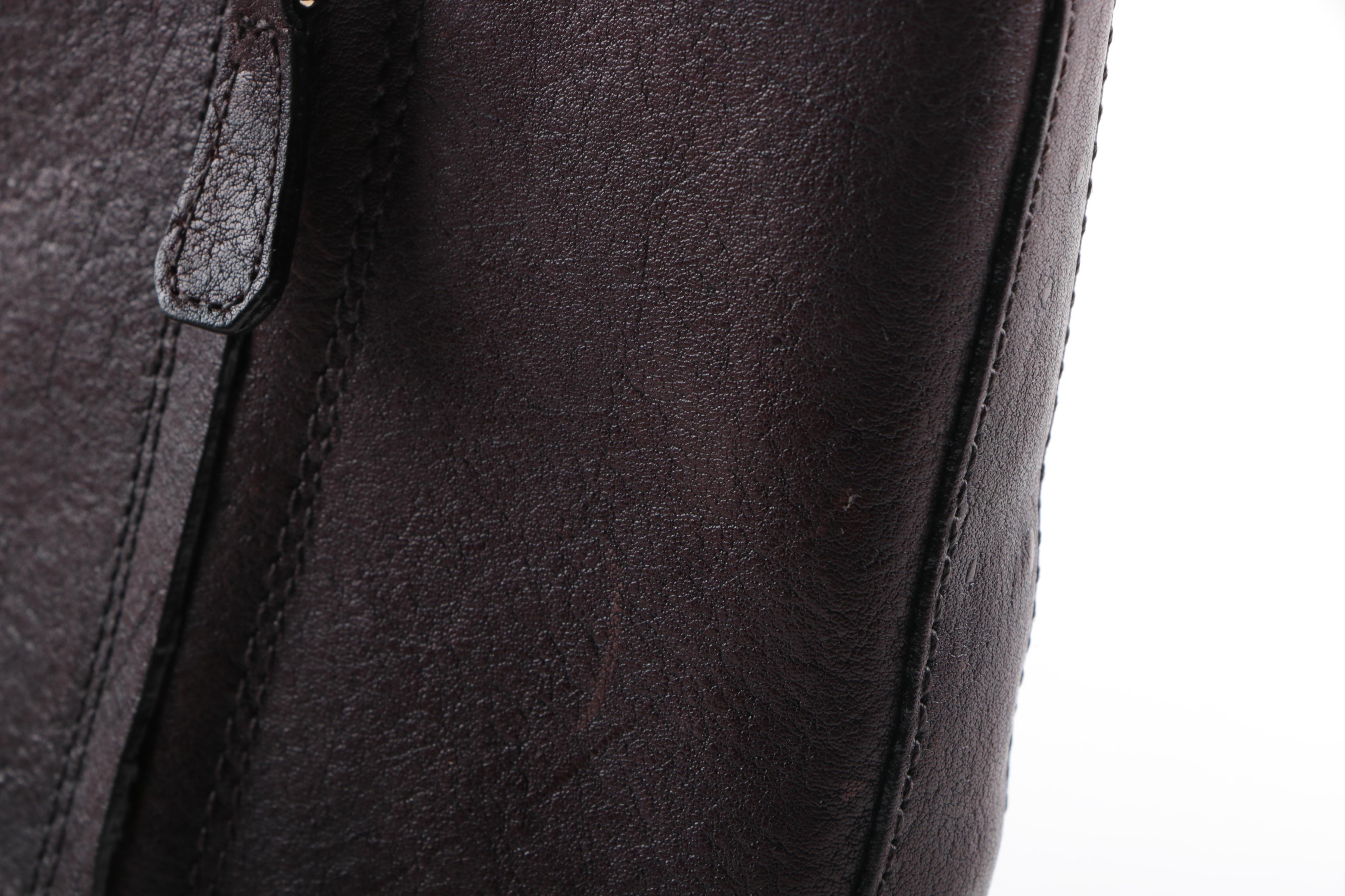 Tory Burch "Chrystie" Dark Brown Leather Moto Boots