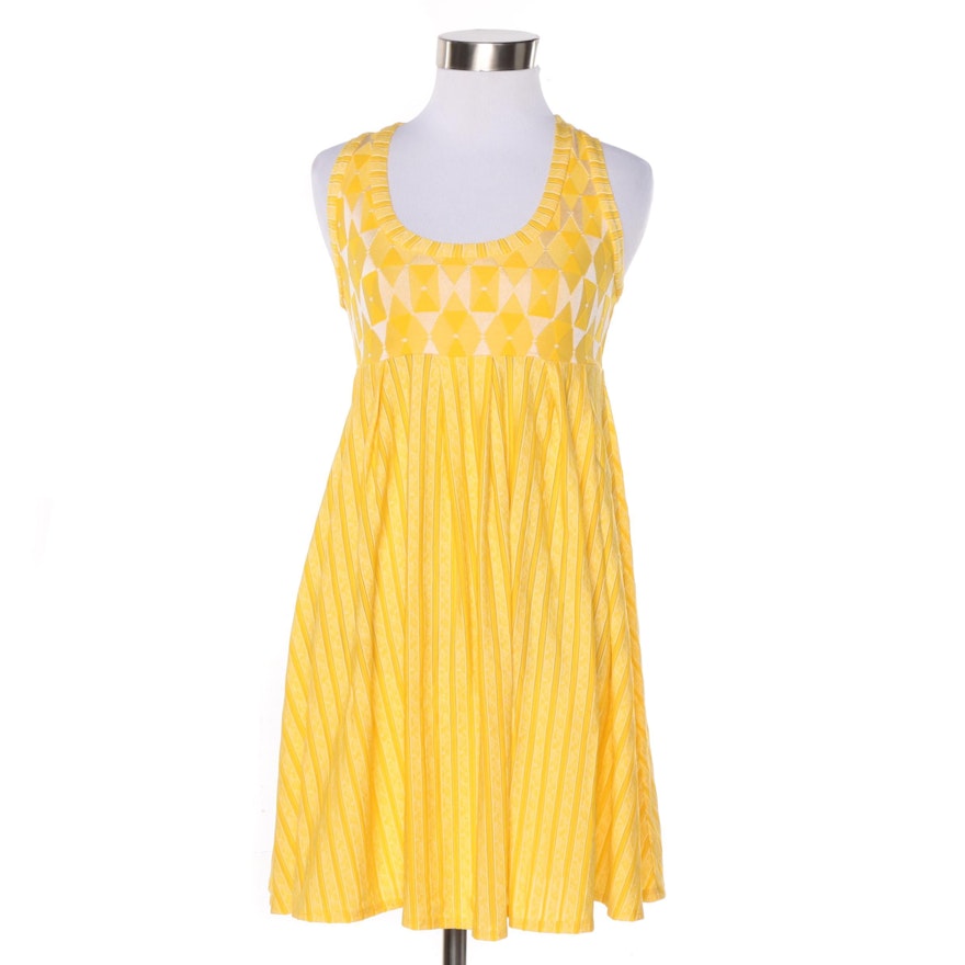 Becca by Rebecca Virtue Yellow Knit Sleeveless Dress