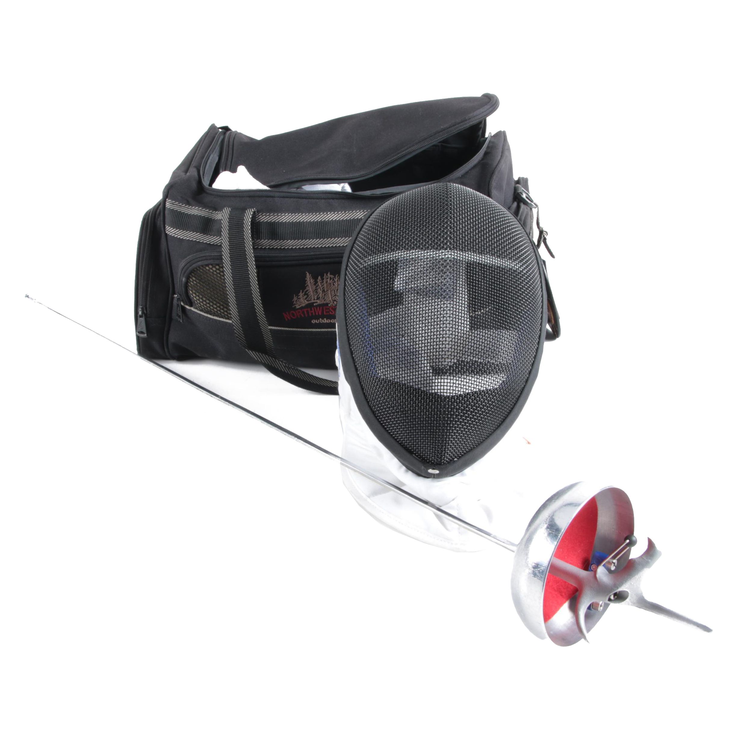 Uhlmann Fencing Mask with Foil and Duffel Bag