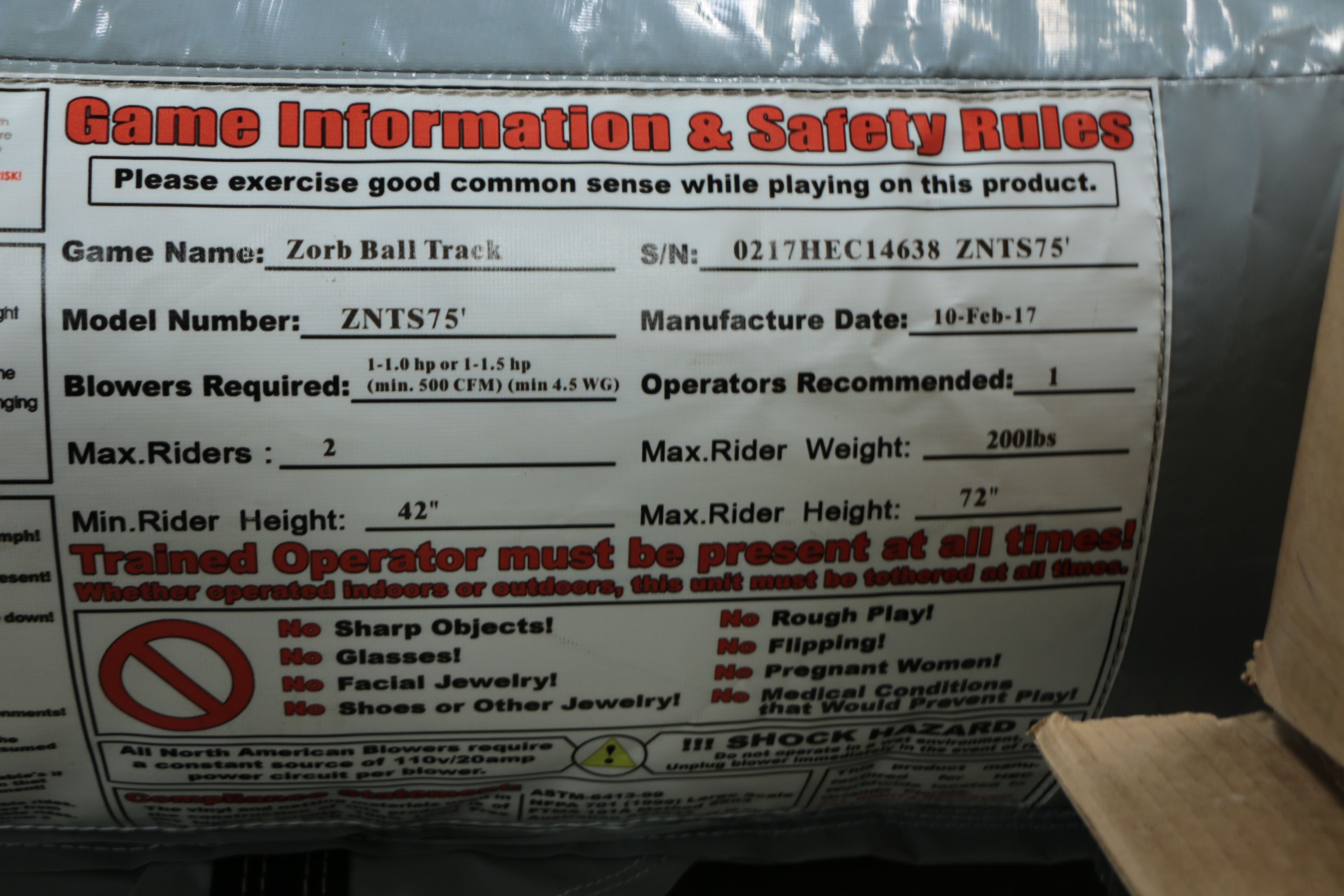 Massive Zorb Ball Inflatable Obstacle Course