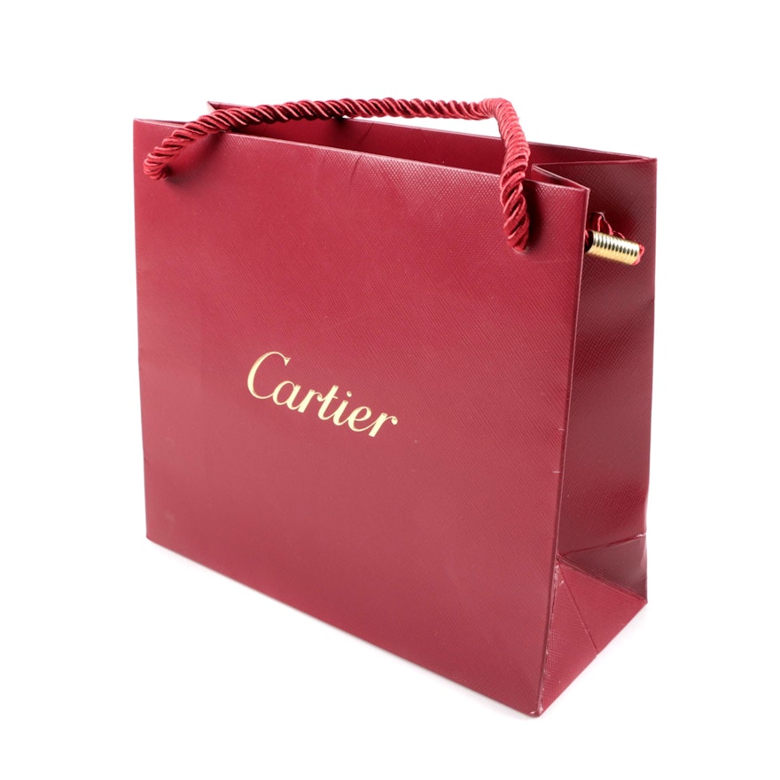 Authentic Cartier Red Shopping Gift Paper Bag Brand New for Sale