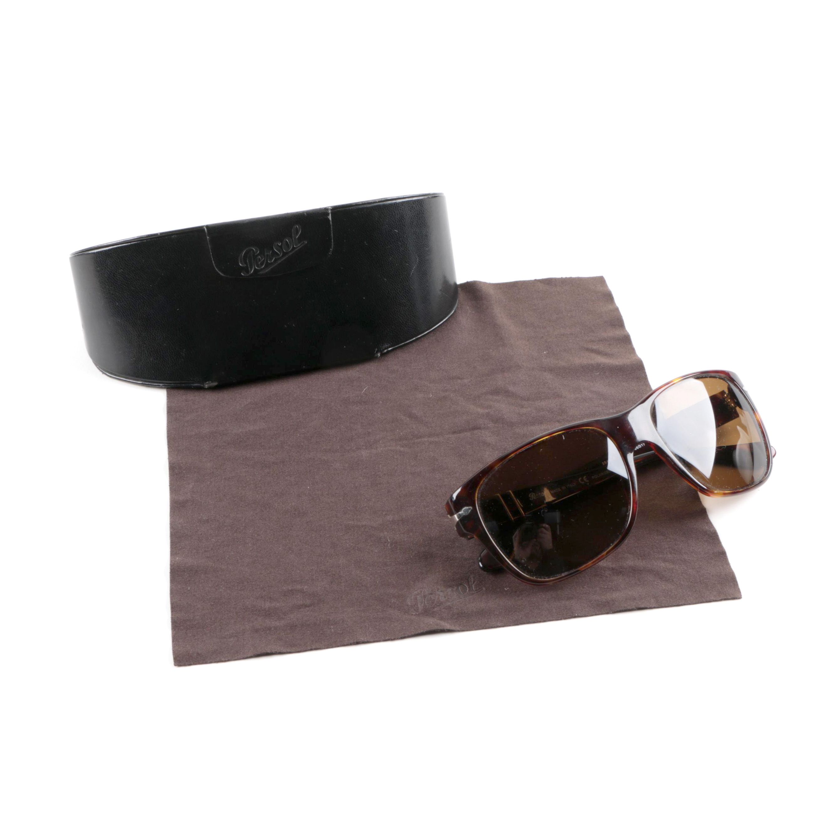 Persol Polarized Horn-Rimmed Style Sunglasses
