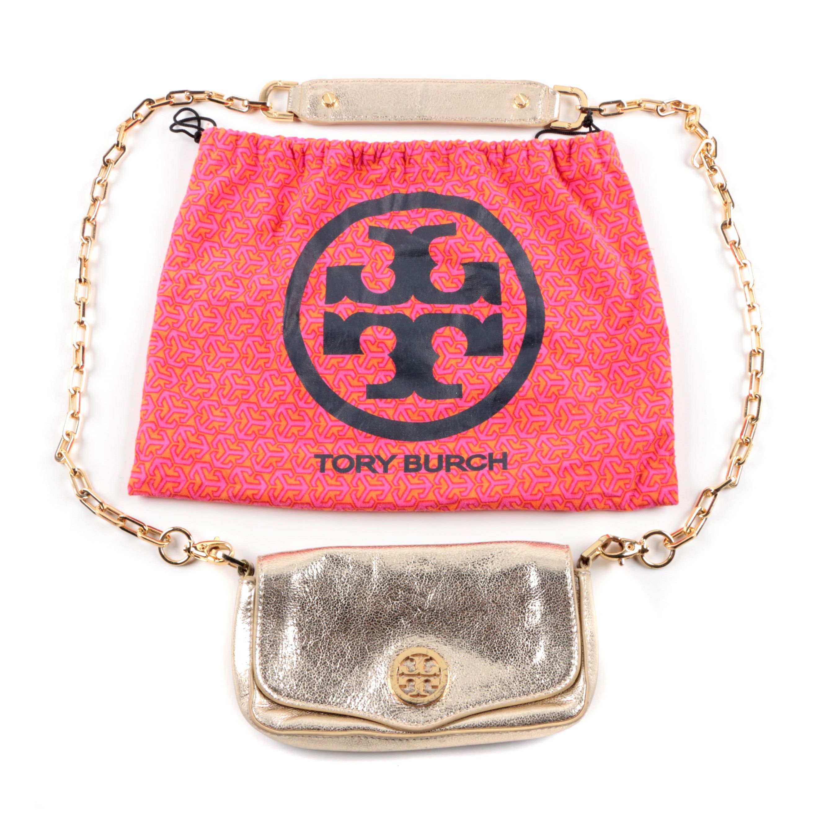 Tory Burch Metallic Leather Crossbody Bag