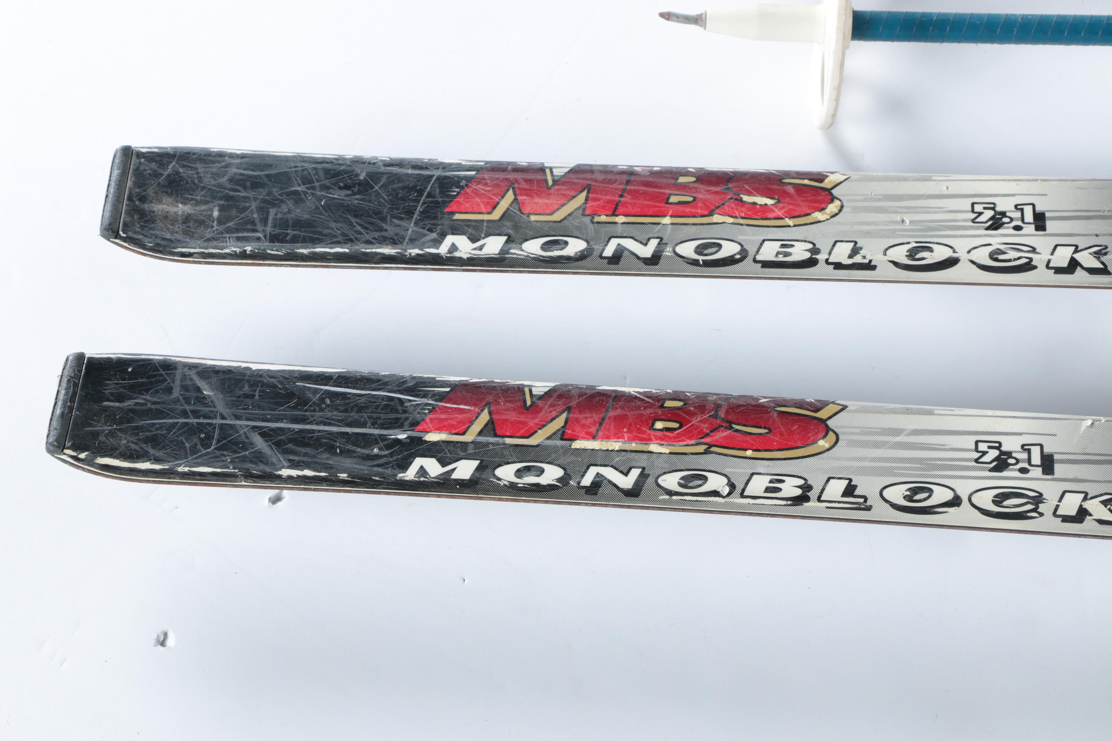 Skiis Including Cross-Country and Ski Poles