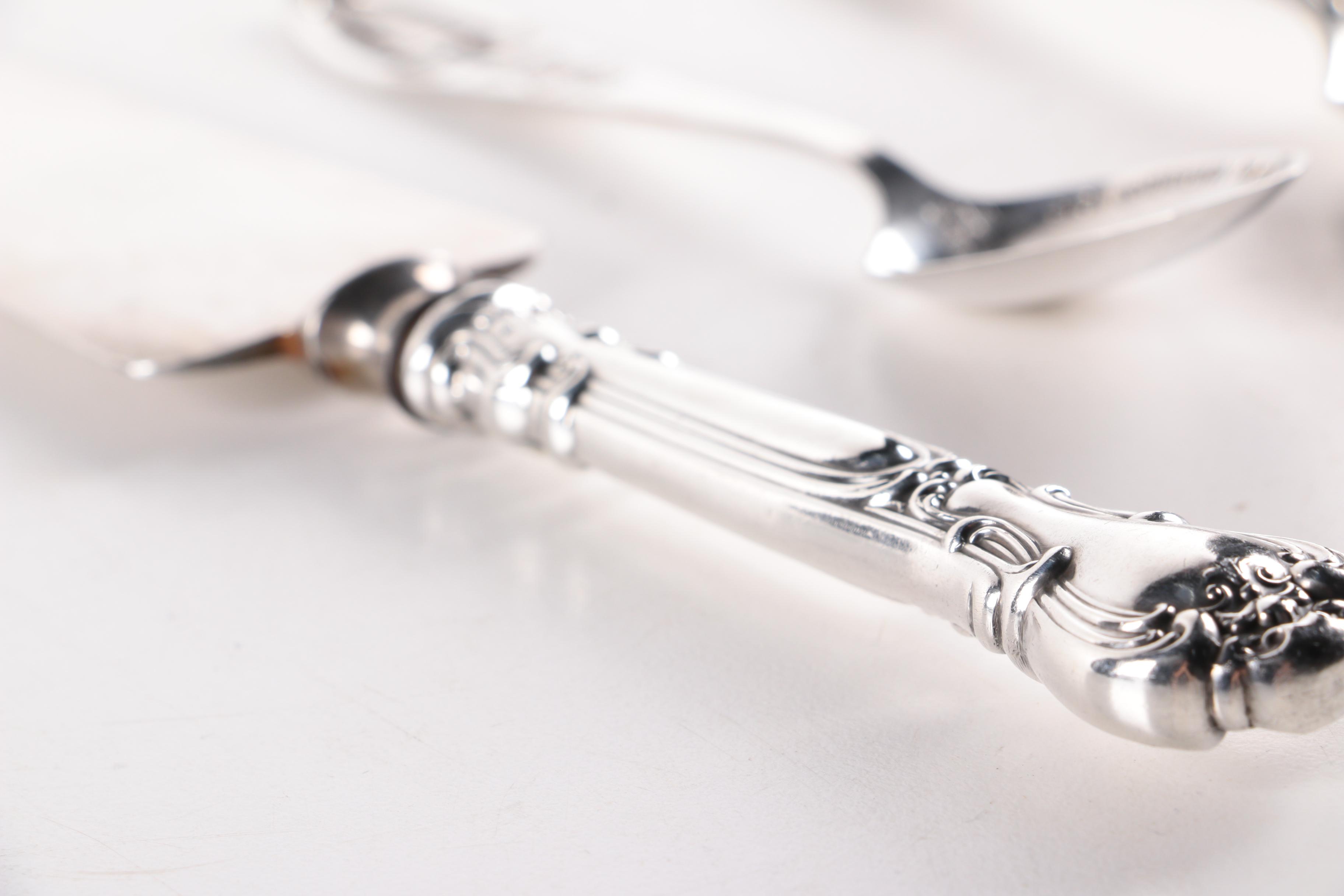 Whiting Manufacturing Company "Louis XV" Sterling Silver Olive Fork and More