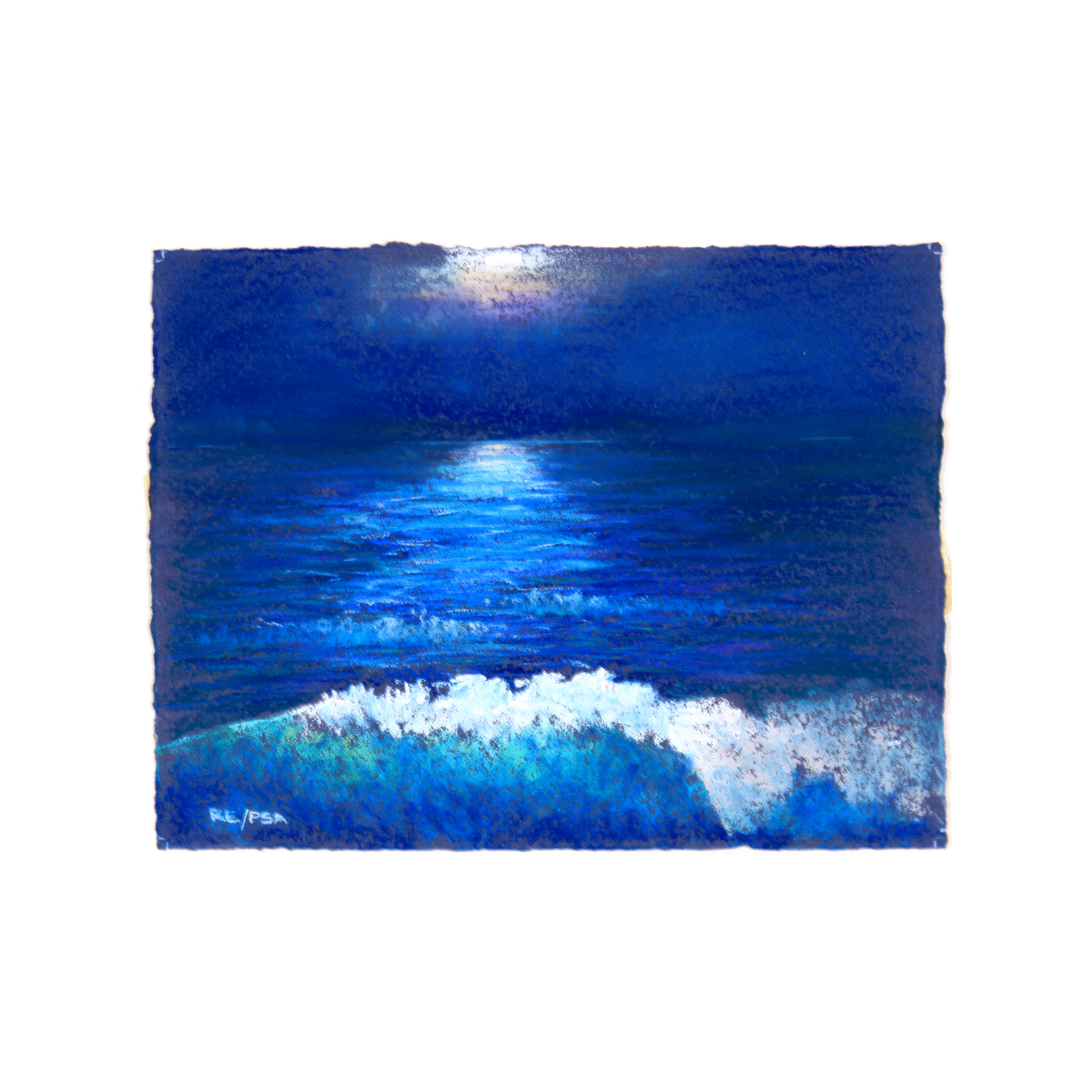 Ron Elkins Pastel of a Seascape