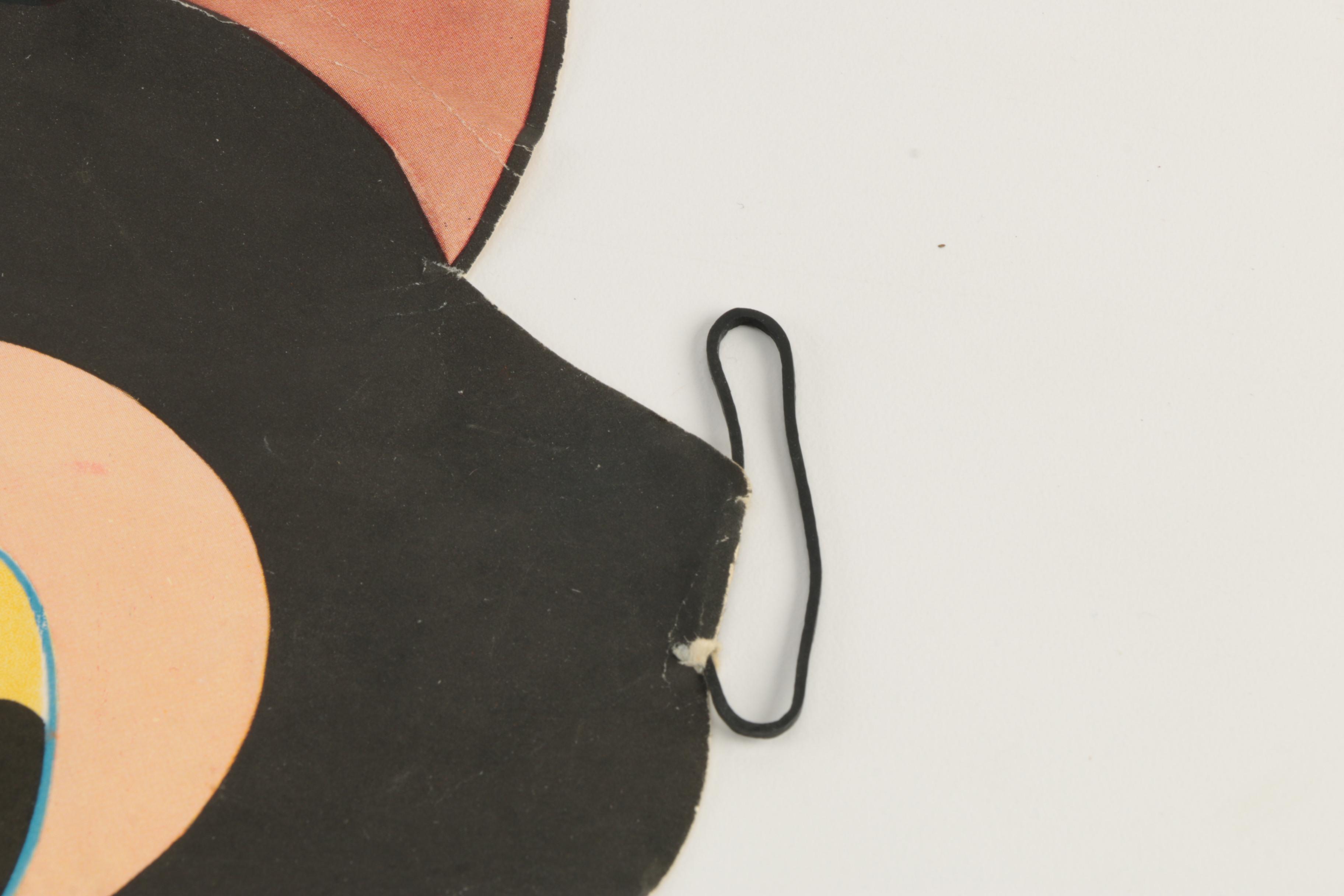 Vintage Disney Character Gillette Advertising Paper Masks, Circa 1930s