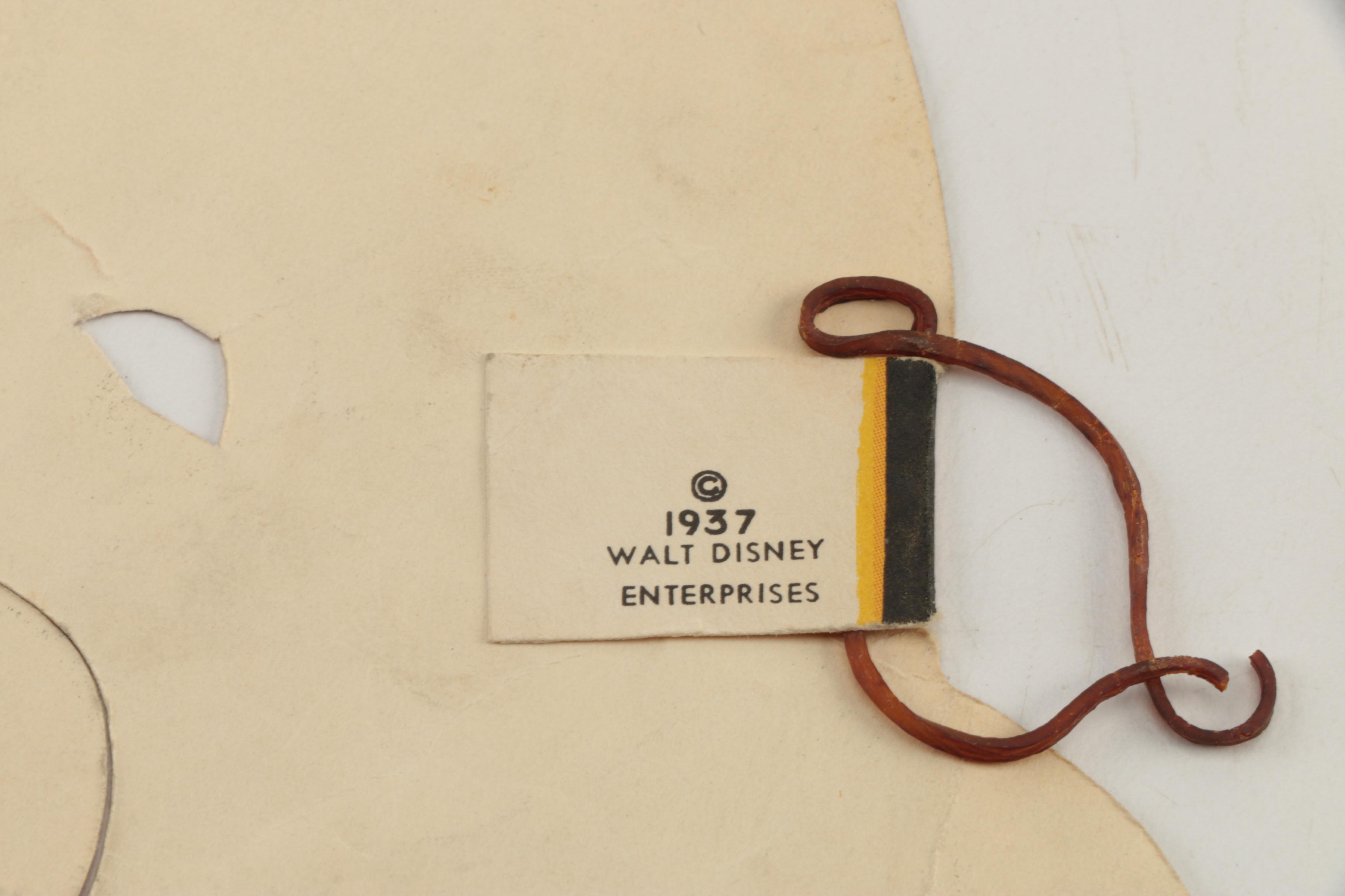 Vintage Disney Character Gillette Advertising Paper Masks, Circa 1930s