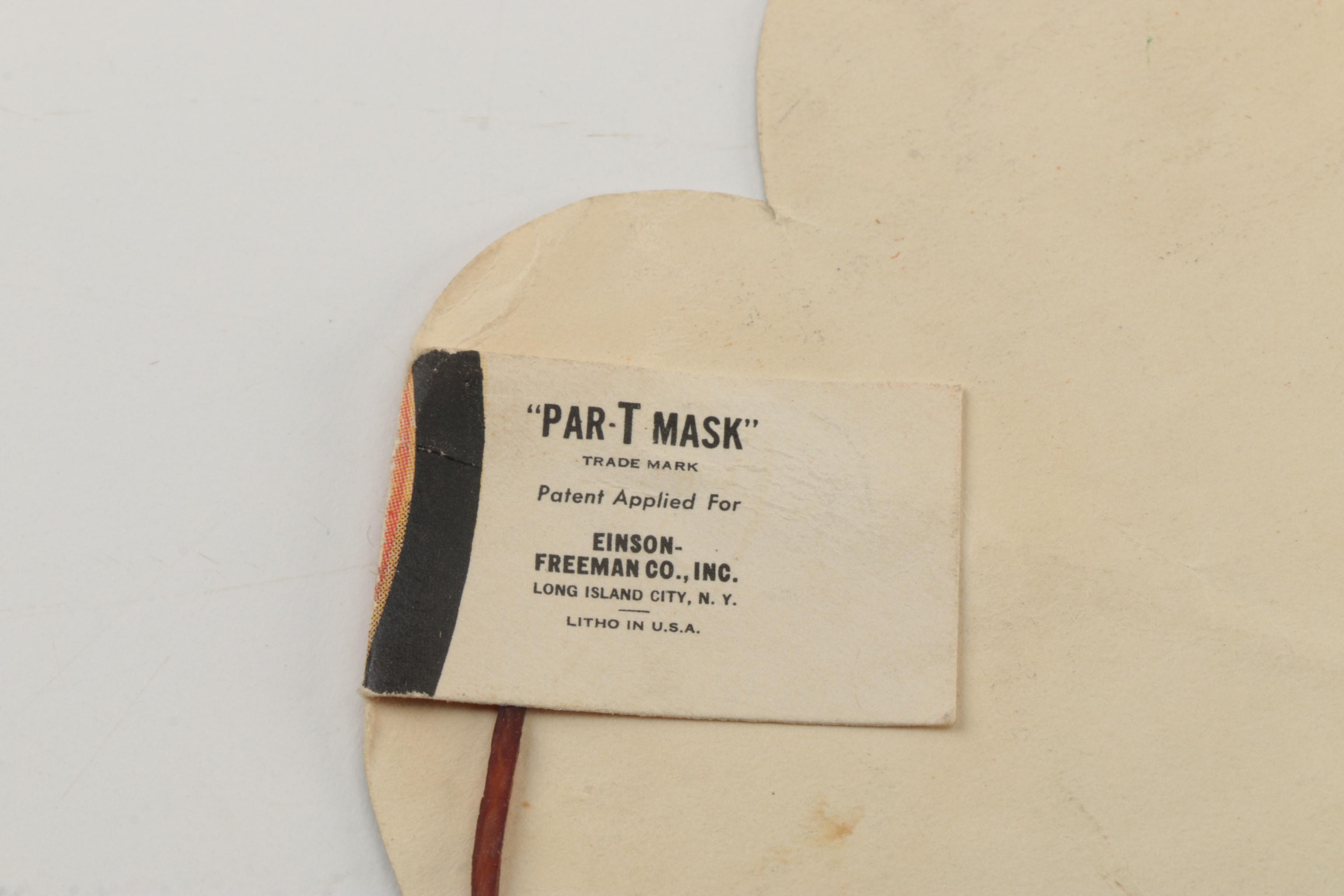 Vintage Disney Character Gillette Advertising Paper Masks, Circa 1930s