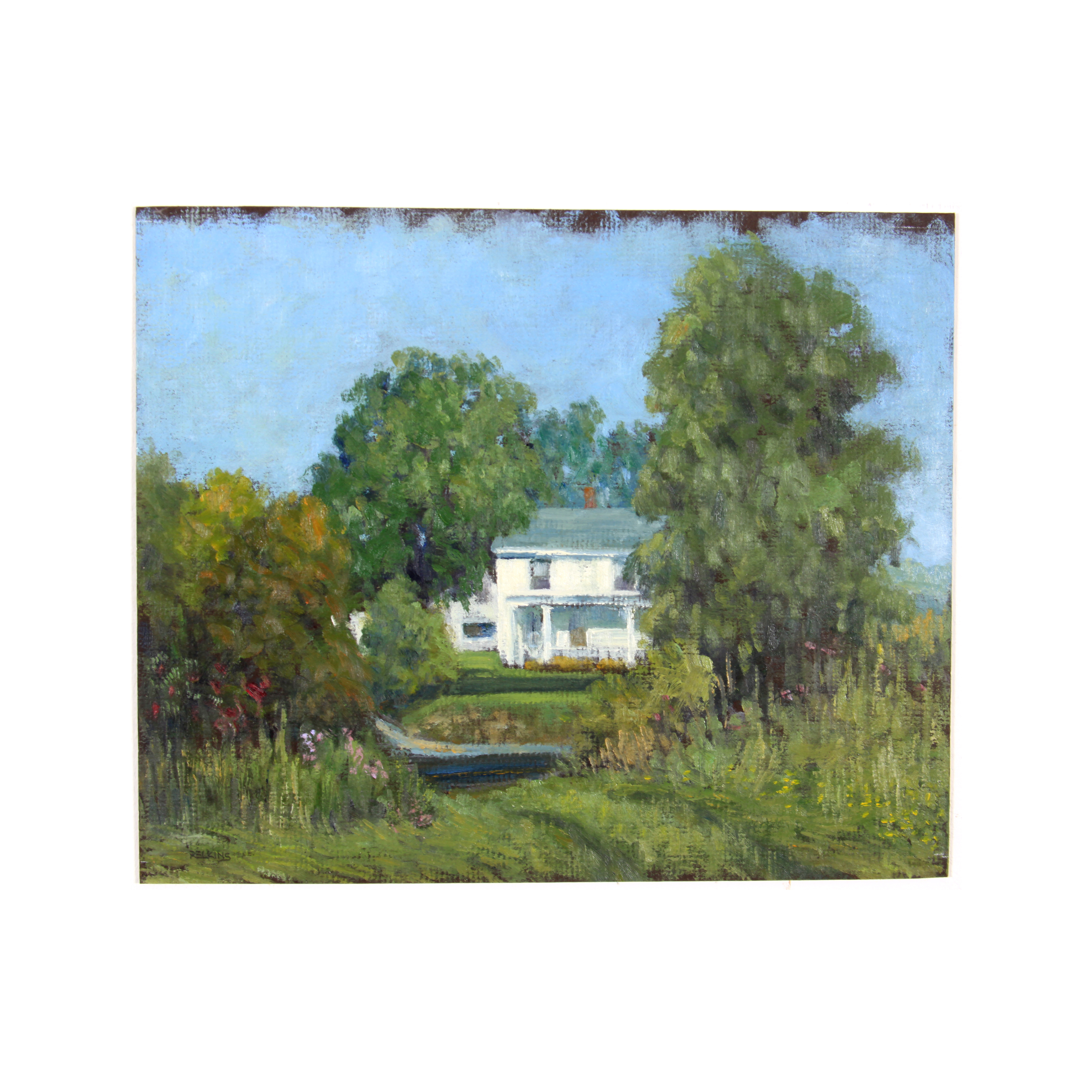 Ron Elkins Oil on Board "August Morning"