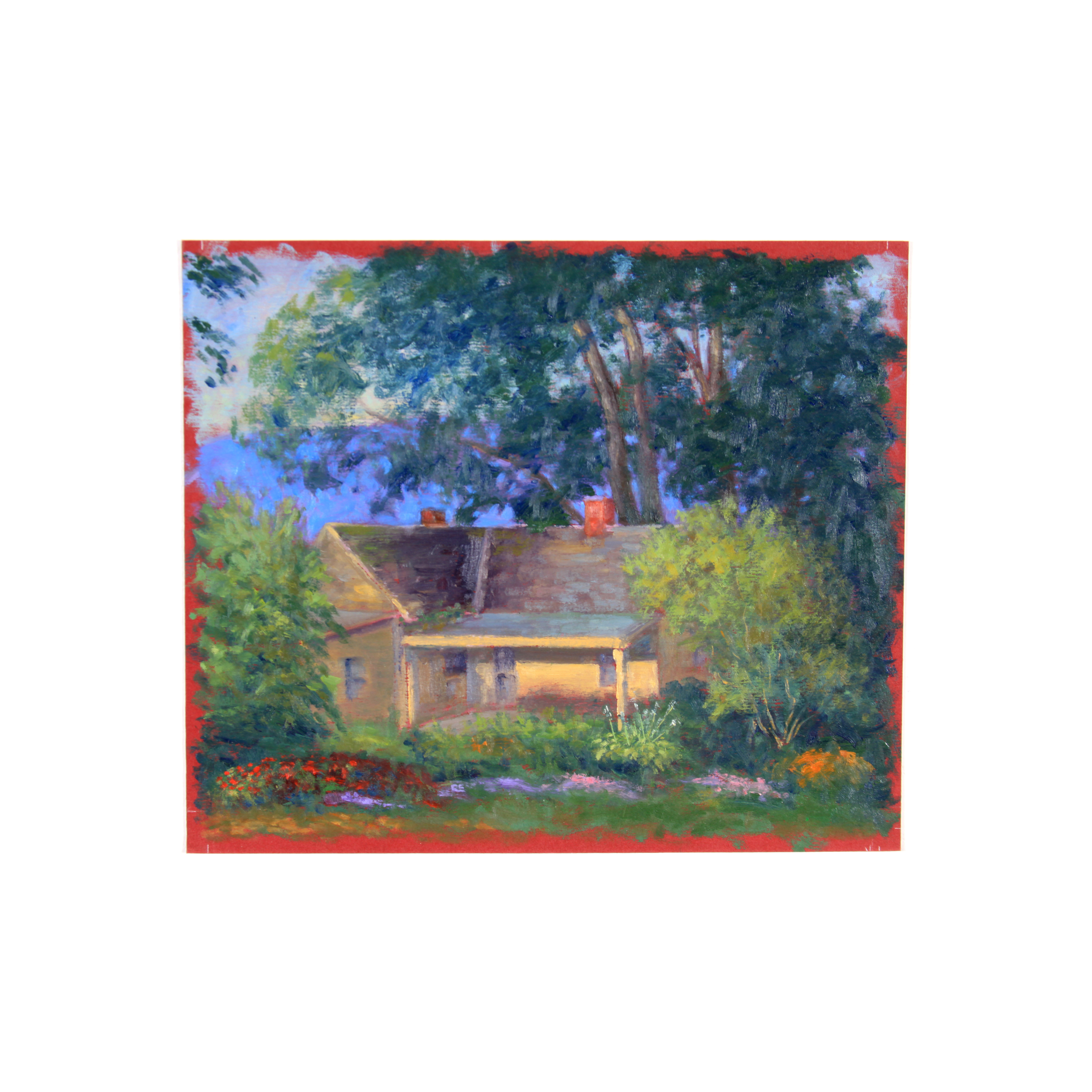 Ron Elkins Oil on Board “The Old House at Belmont”