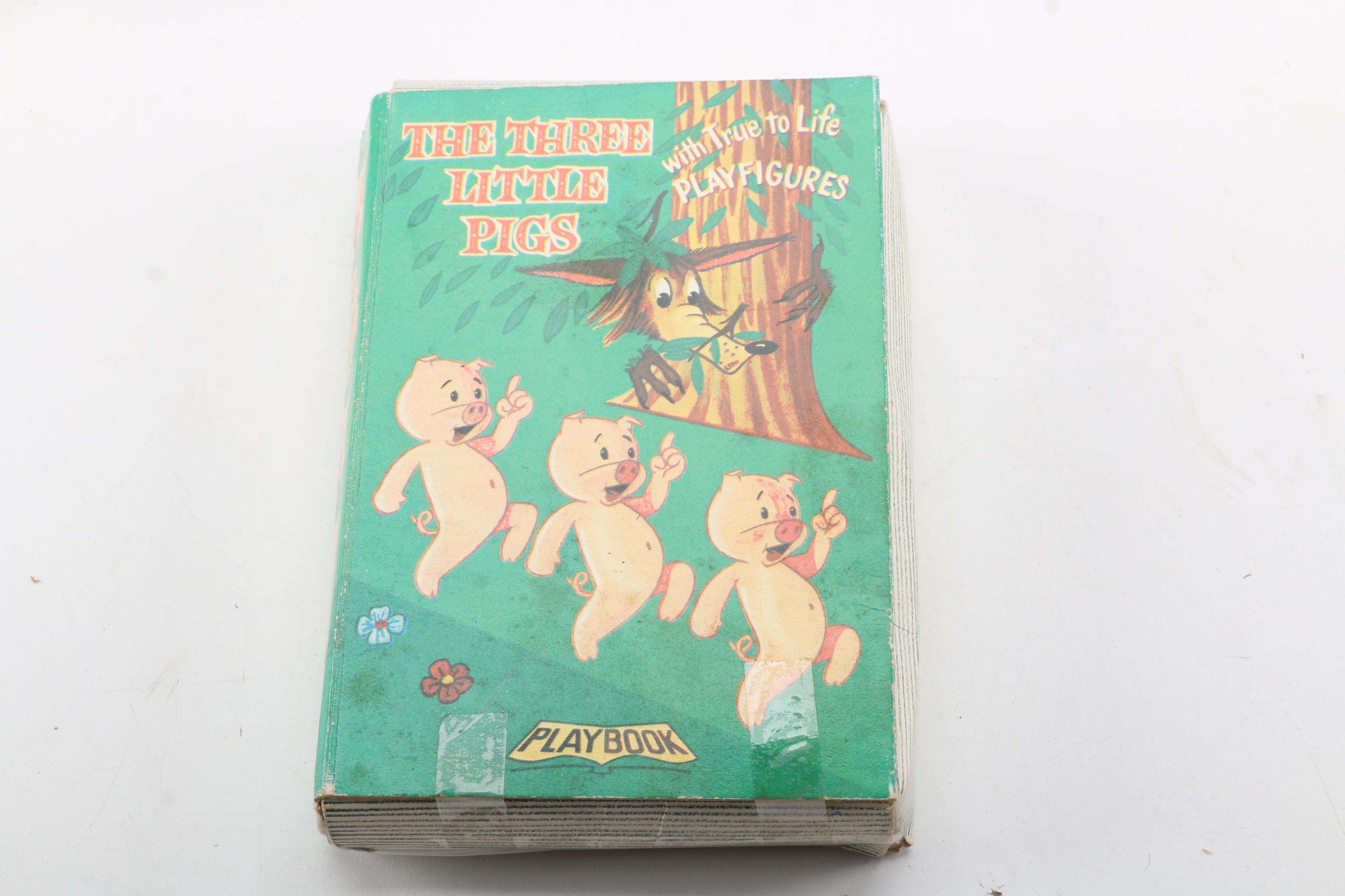Vintage Children's Books Including 1950s "Playbook" with Toys