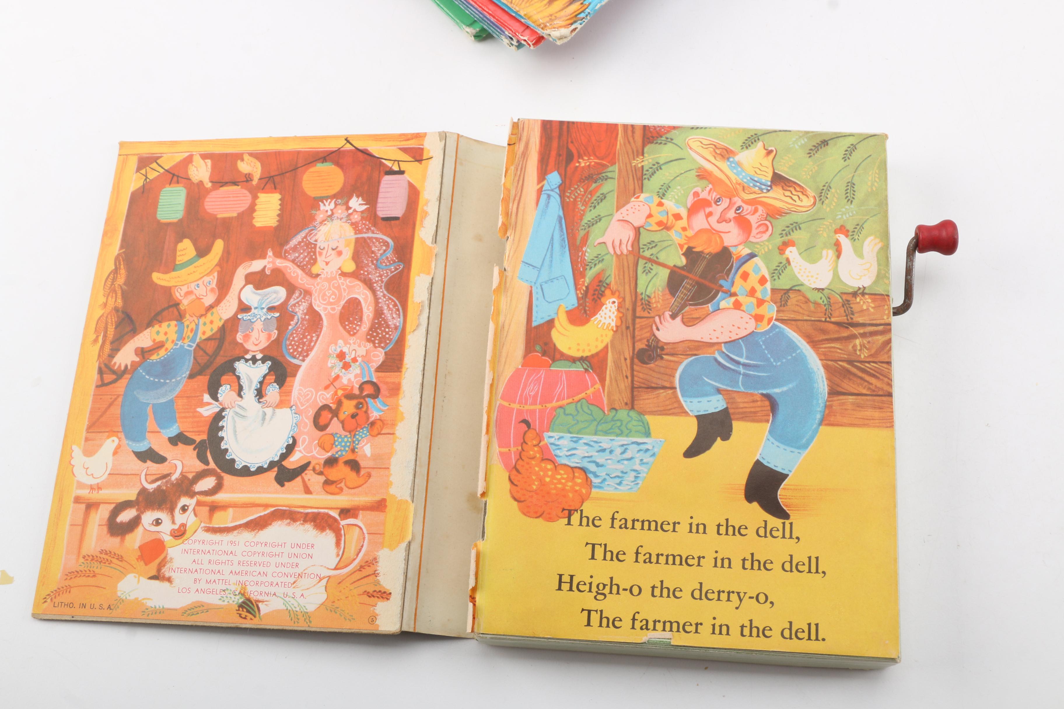 Vintage Children's Books Including 1950s "Playbook" with Toys