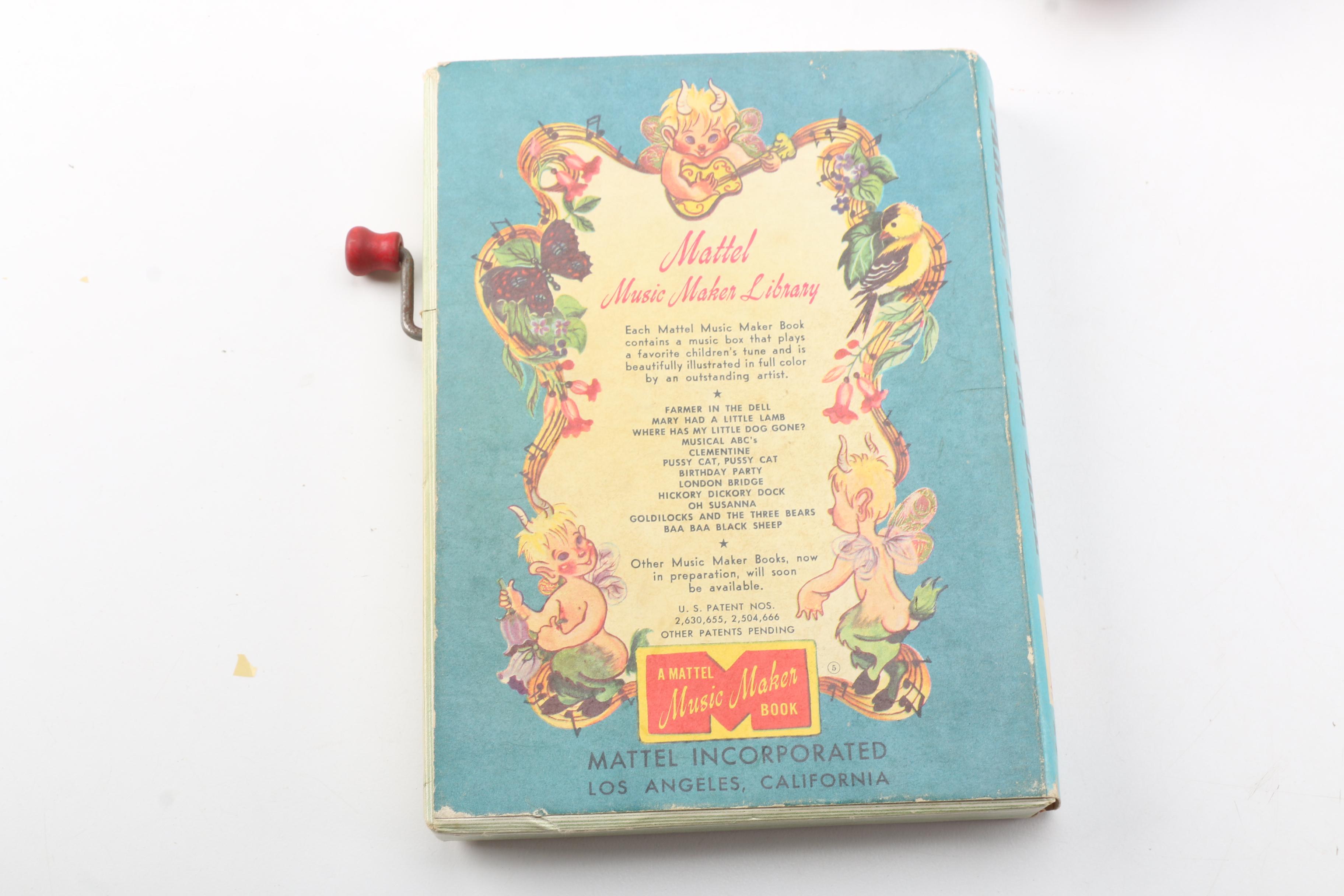 Vintage Children's Books Including 1950s "Playbook" with Toys