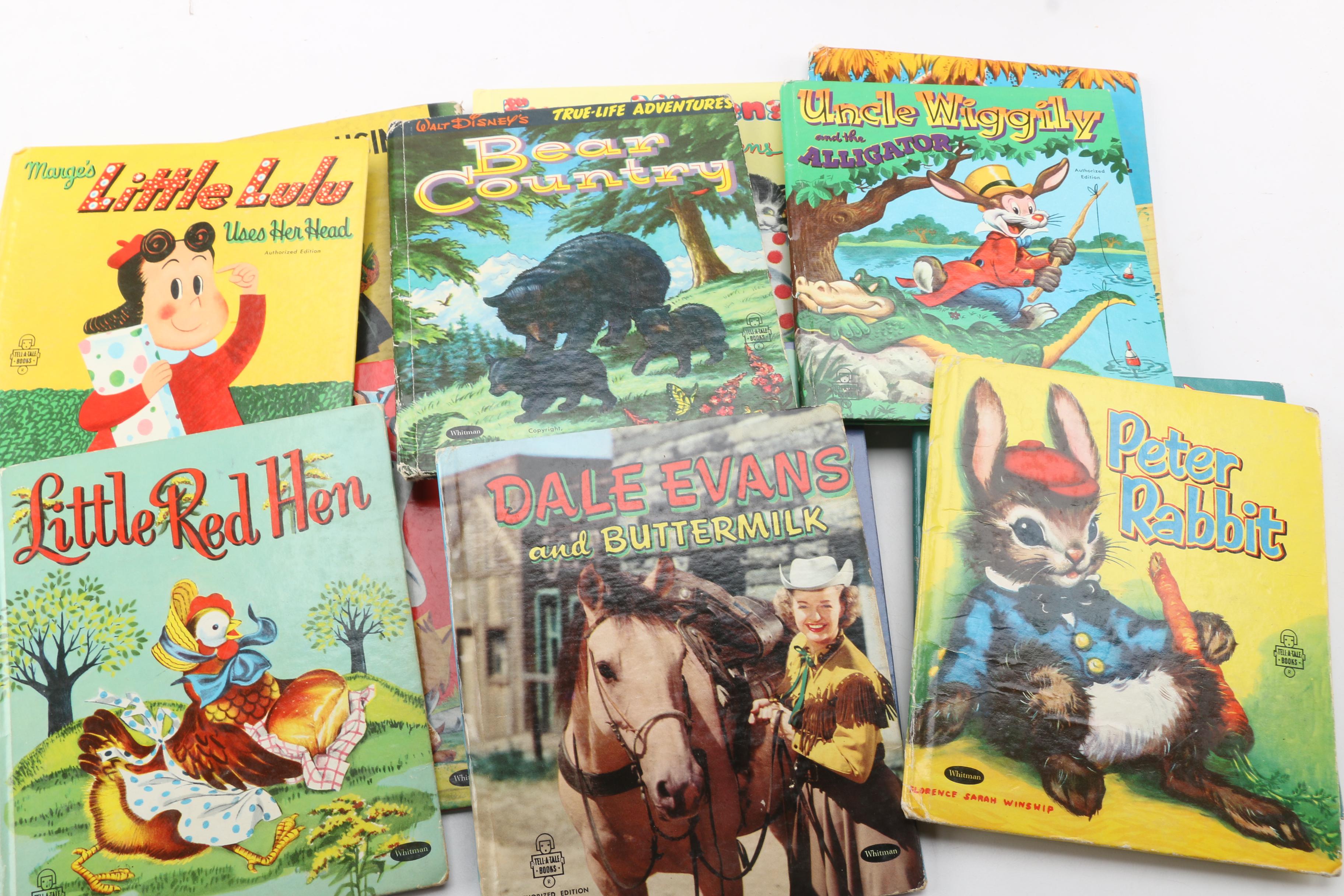 Vintage Children's Books Including 1950s "Playbook" with Toys