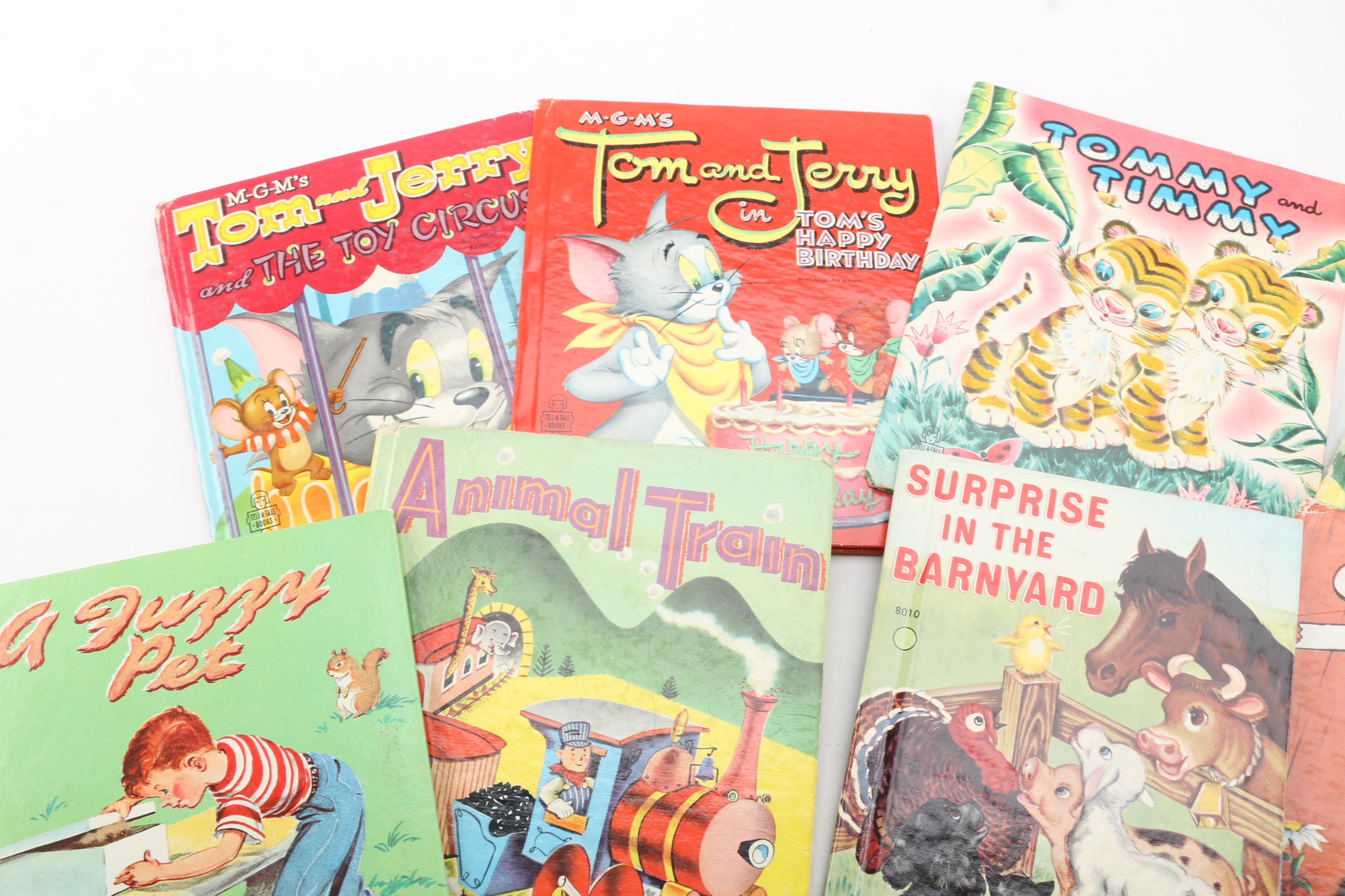 Vintage Children's Books Including 1950s "Playbook" with Toys