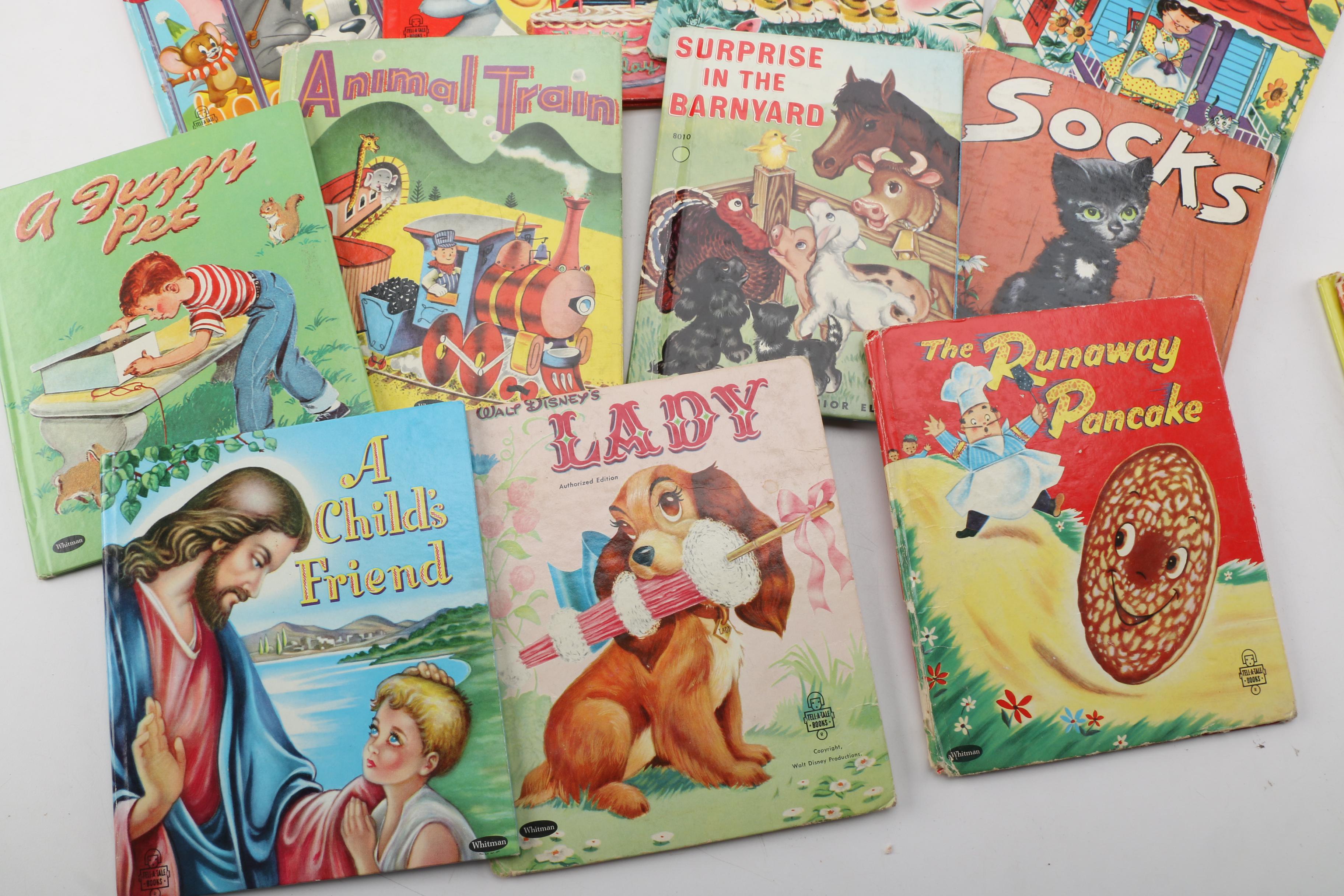 Vintage Children's Books Including 1950s "Playbook" with Toys