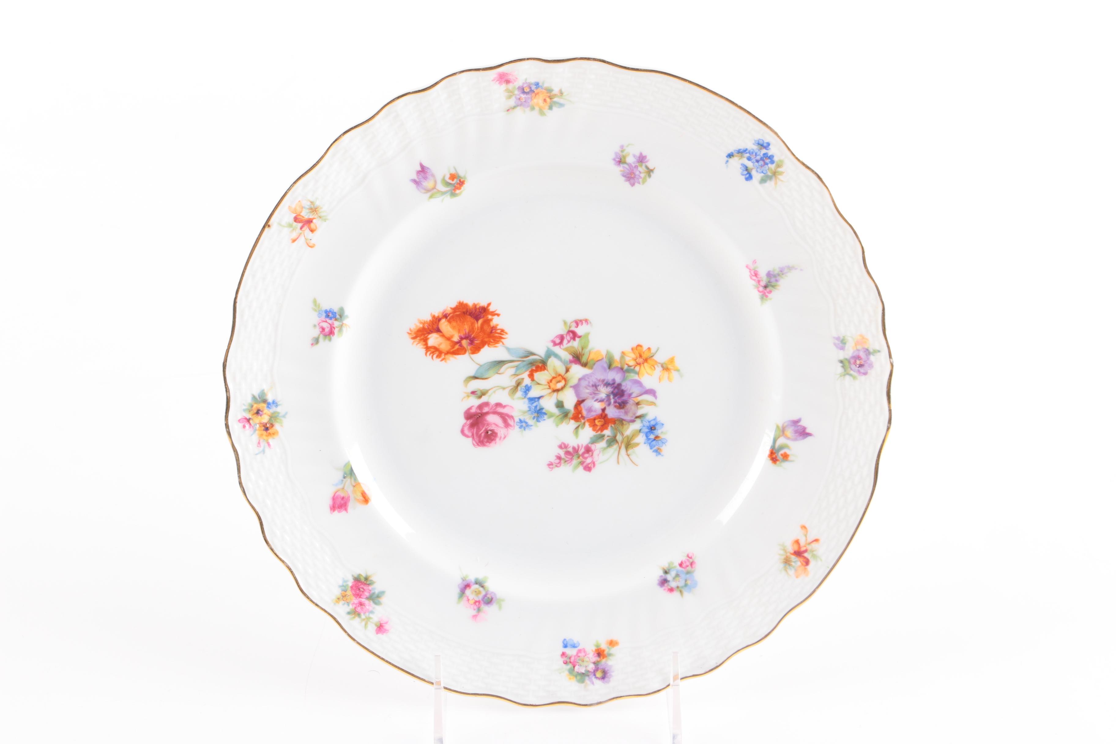 Vintage Porcelain Plates Including Hermann Ohme