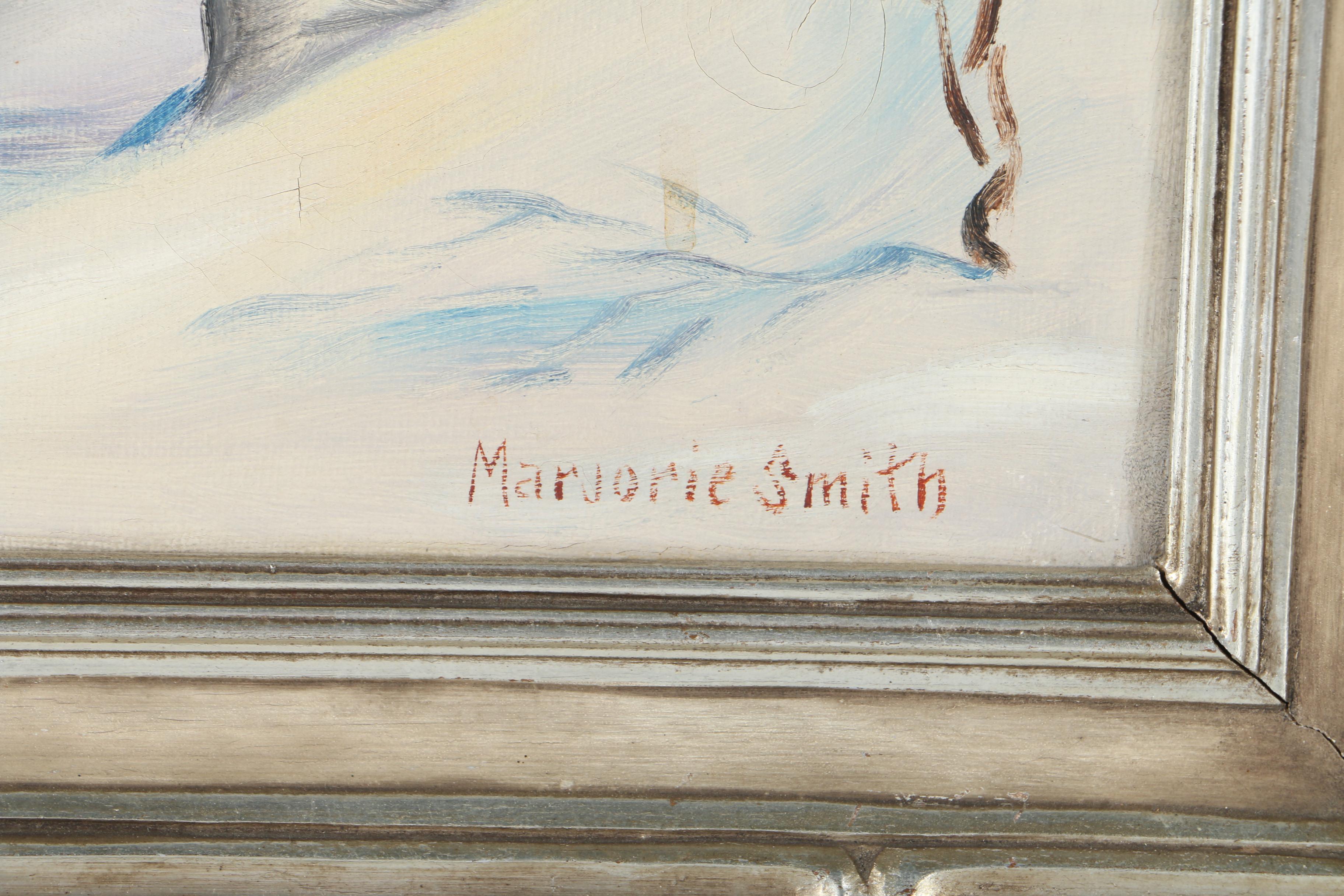 Marjorie Smith Oil Painting on Canvas "Wintry Birches"