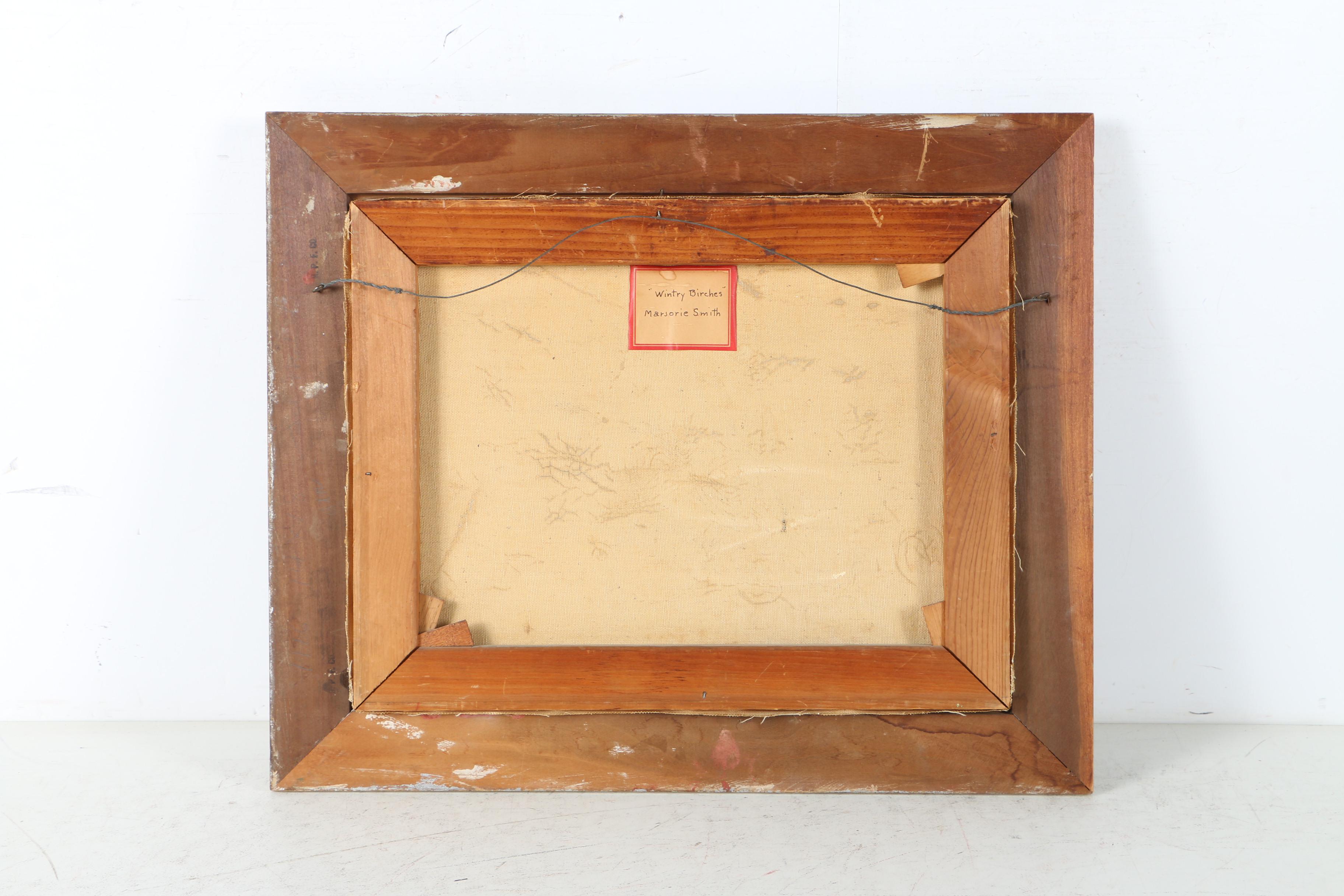 Marjorie Smith Oil Painting on Canvas "Wintry Birches"