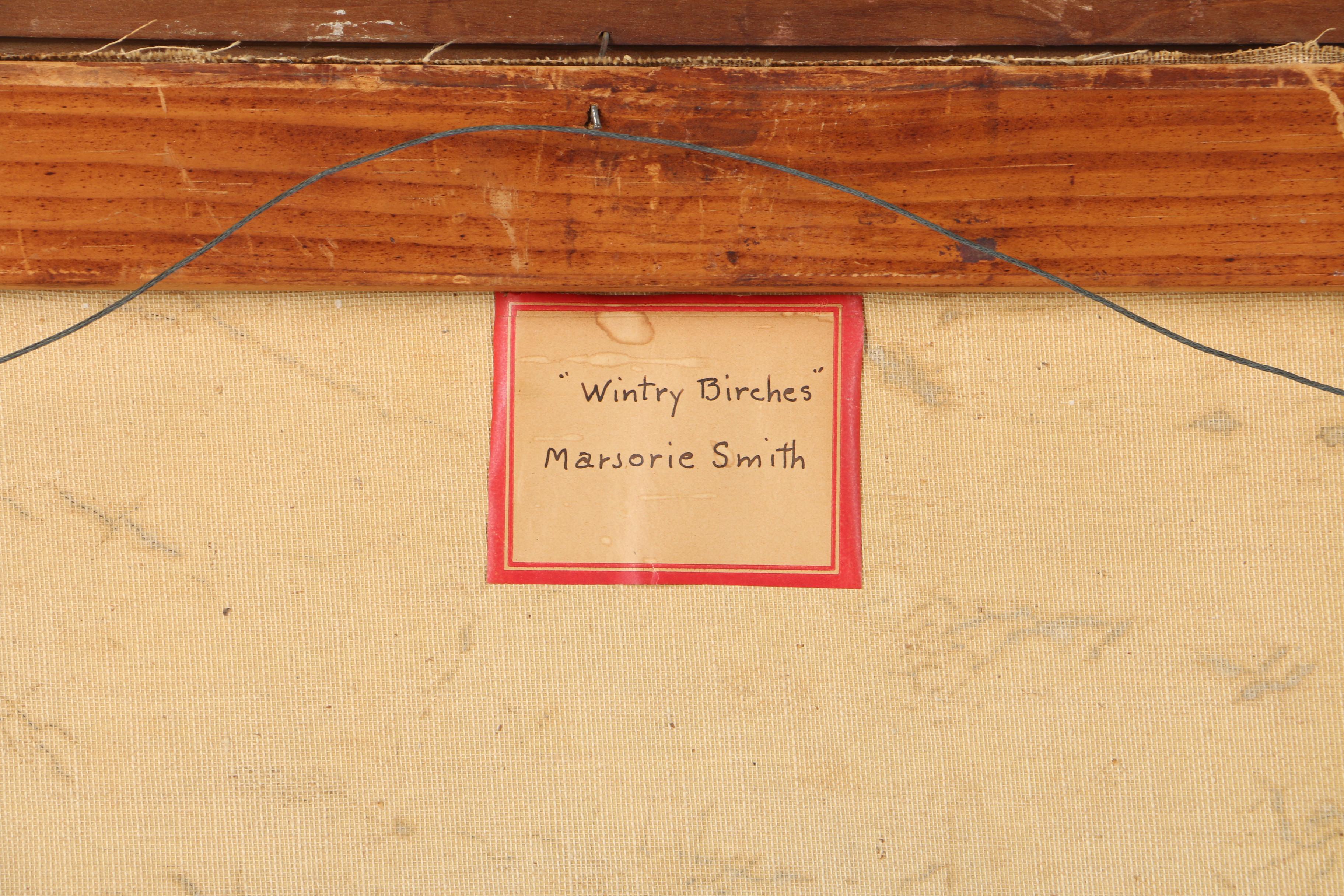 Marjorie Smith Oil Painting on Canvas "Wintry Birches"