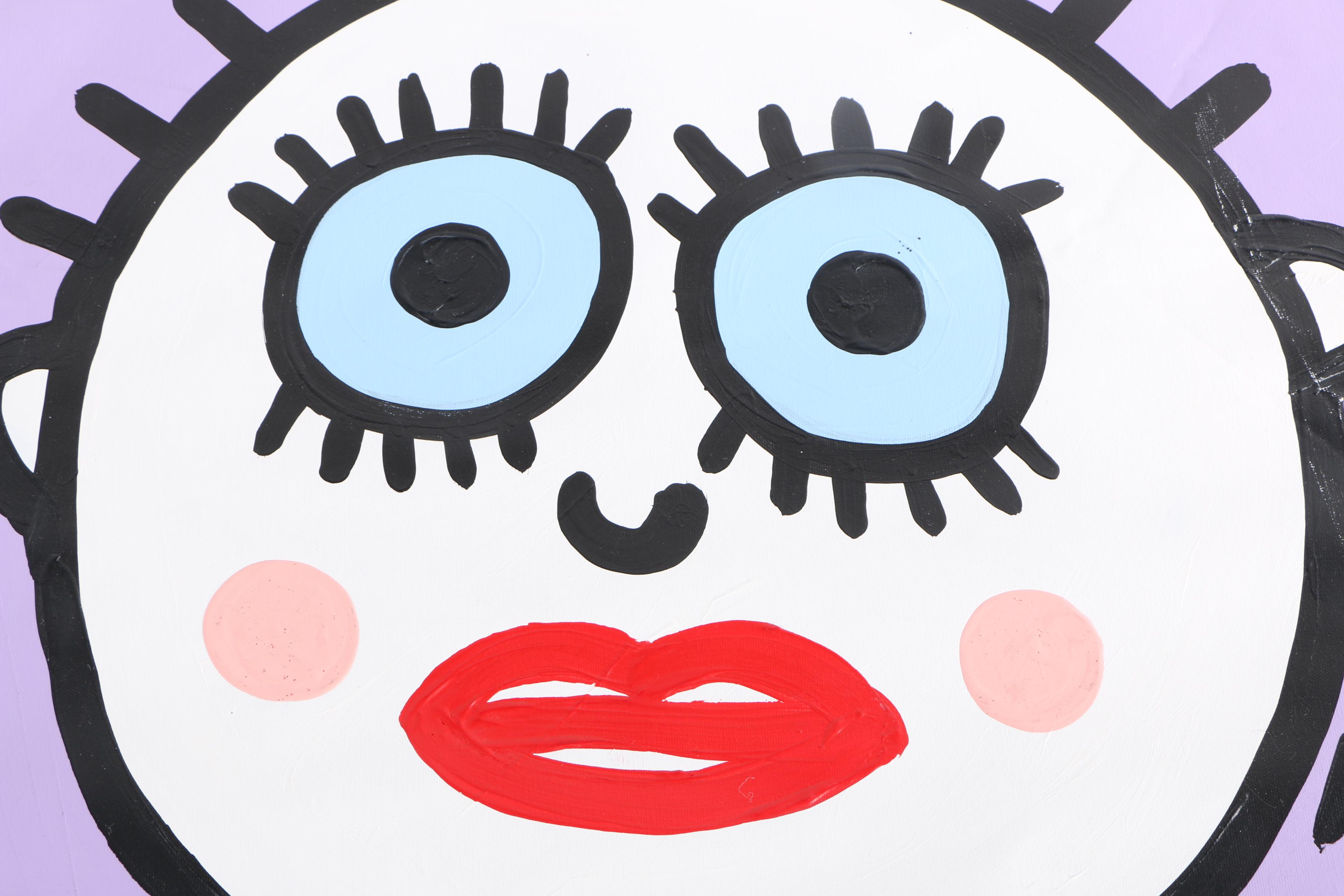 Todd Goldman Acrylic Painting on Canvas "Love"