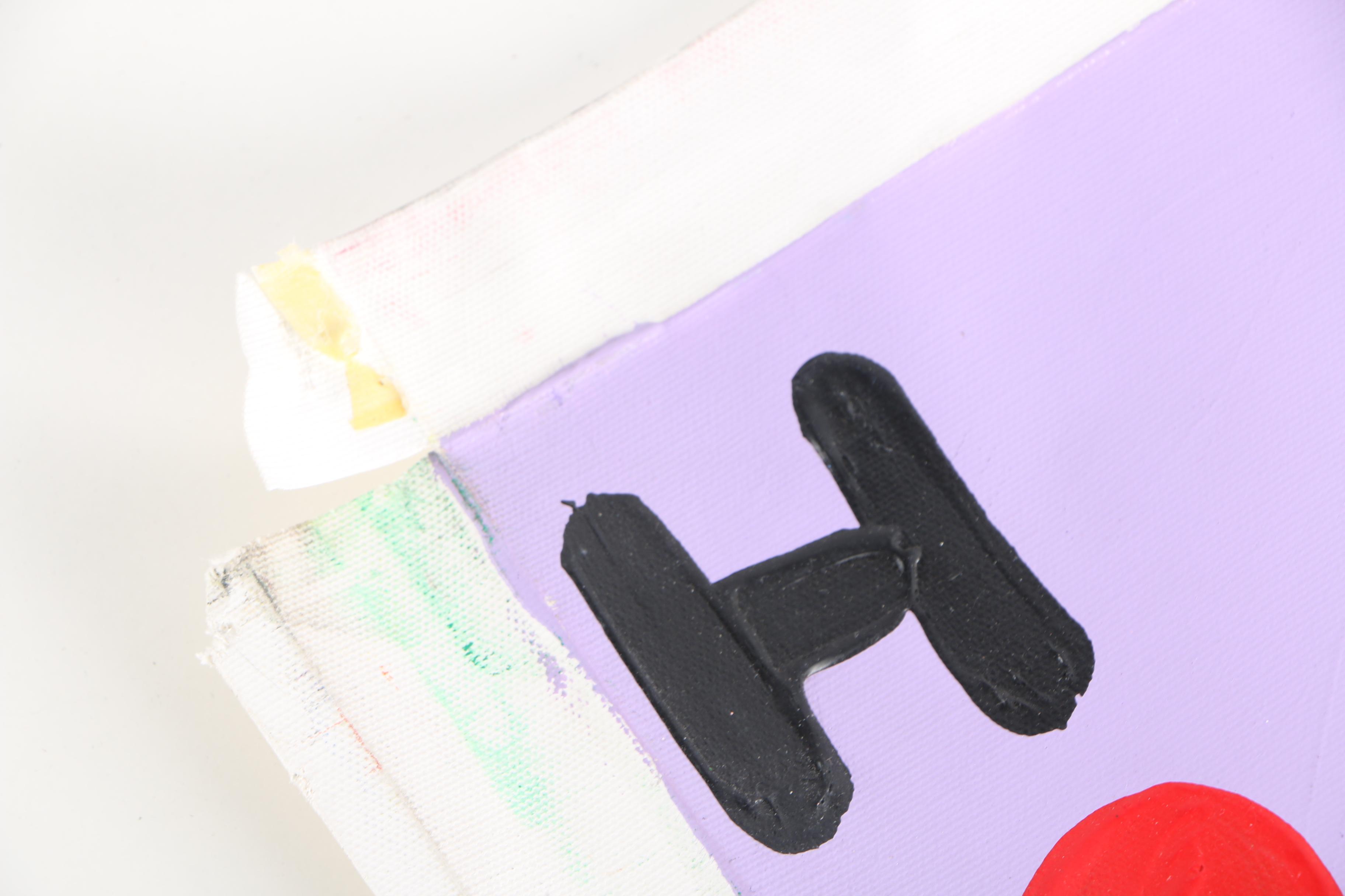 Todd Goldman Acrylic Painting on Canvas "Love"